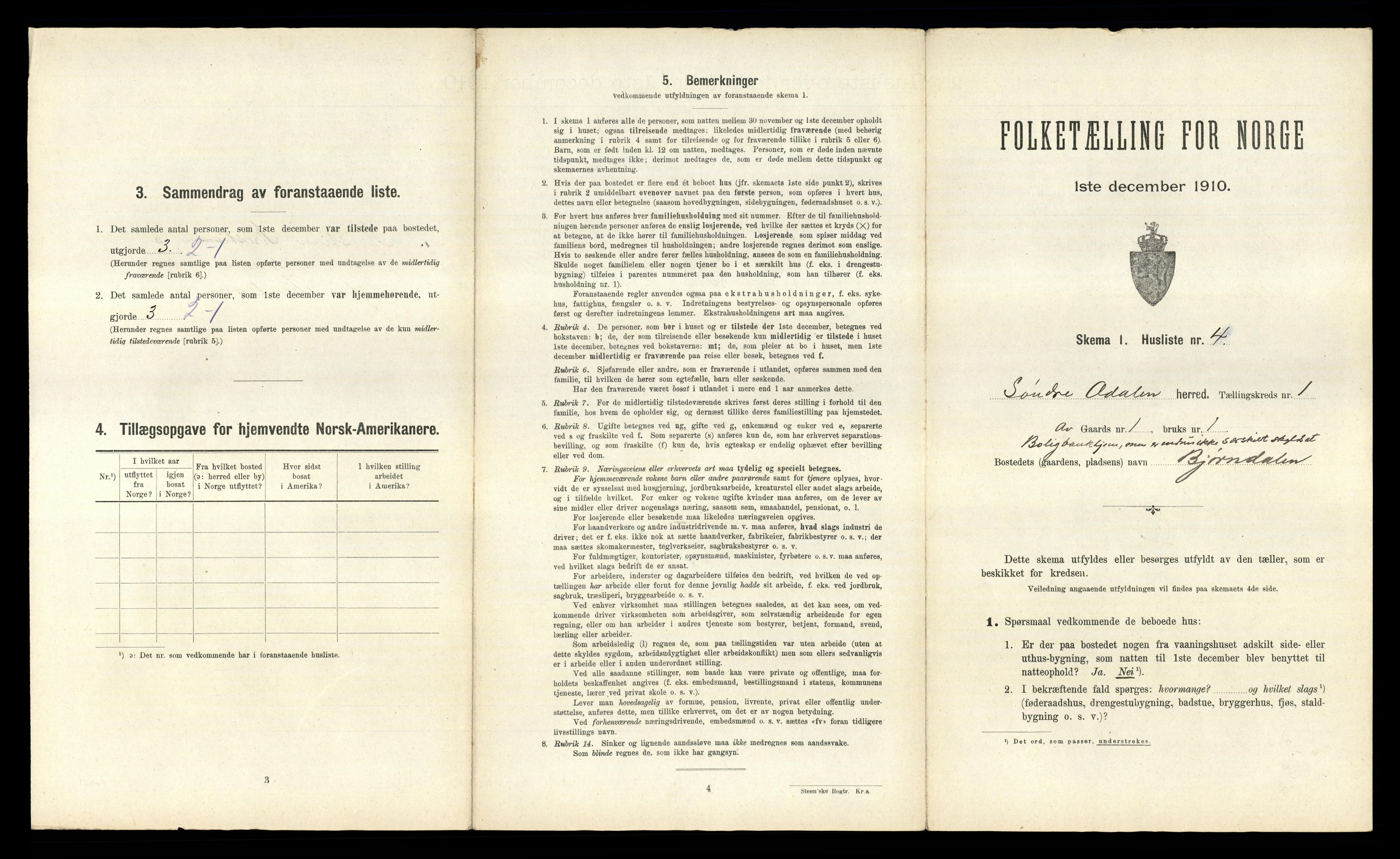 RA, 1910 census for Sør-Odal, 1910, p. 76