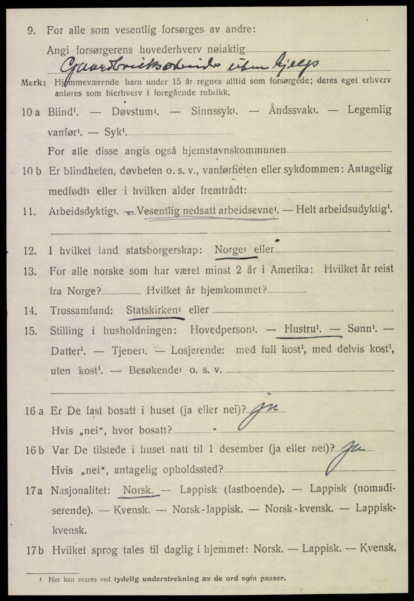 SAT, 1920 census for Frol, 1920, p. 2272