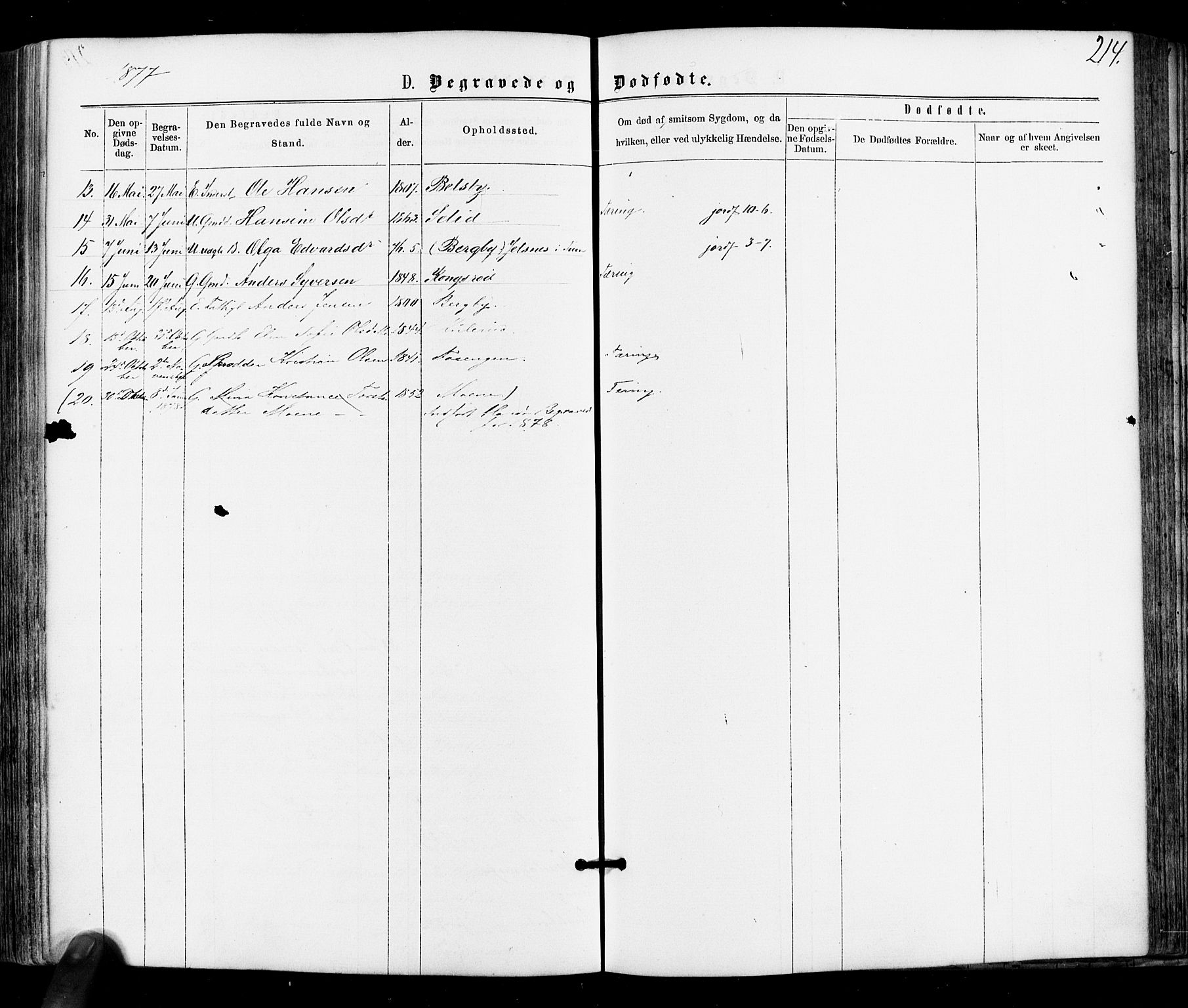 Varteig prestekontor Kirkebøker, SAO/A-10447a/F/Fa/L0001: Parish register (official) no. 1, 1861-1877, p. 214