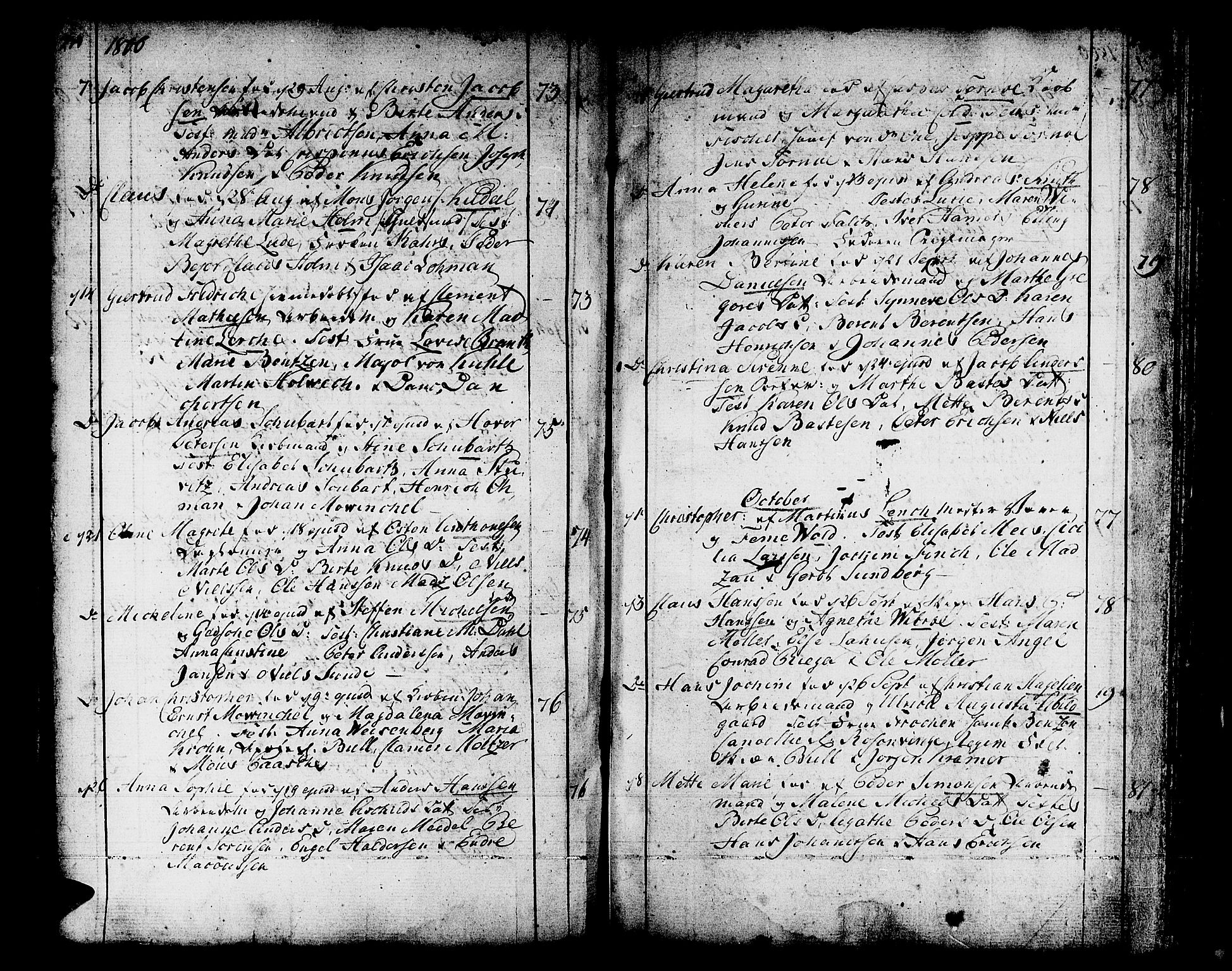 Domkirken sokneprestembete, SAB/A-74801/H/Haa/L0004: Parish register (official) no. A 4, 1763-1820, p. 234-235