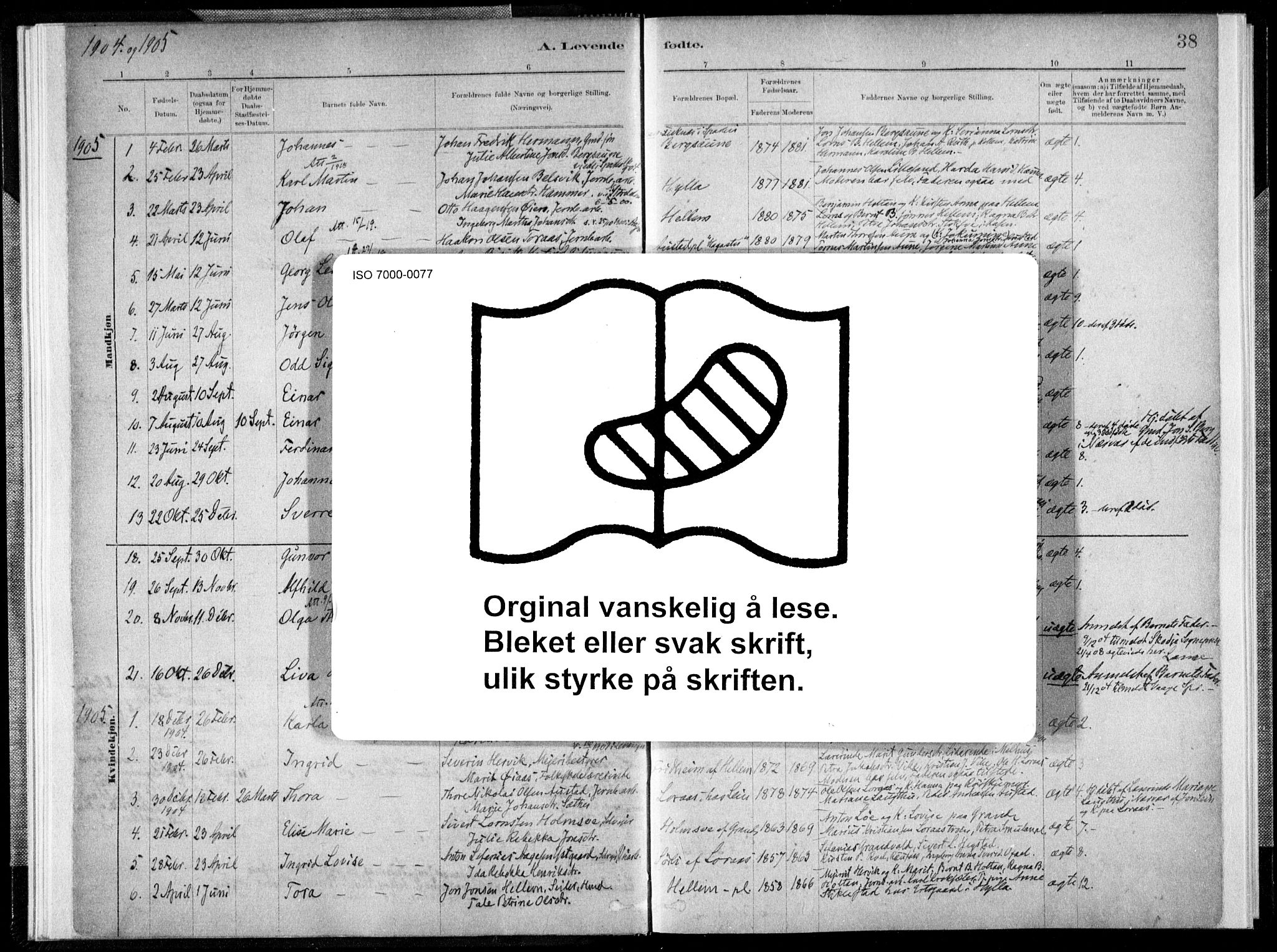 Ministerialprotokoller, klokkerbøker og fødselsregistre - Nord-Trøndelag, SAT/A-1458/731/L0309: Parish register (official) no. 731A01, 1879-1918, p. 38