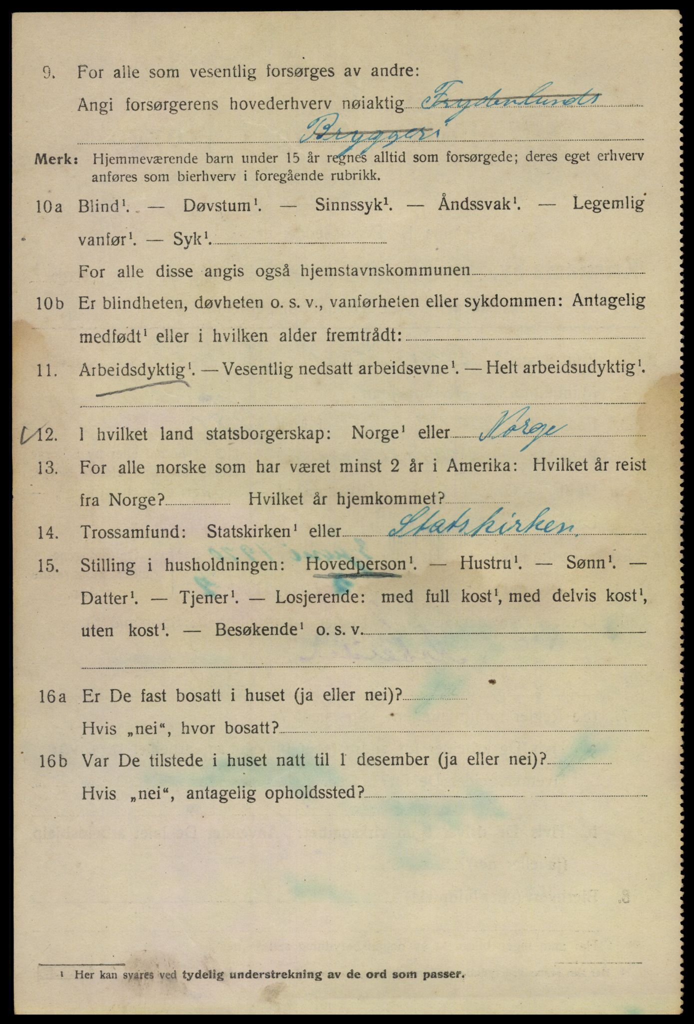 SAO, 1920 census for Kristiania, 1920, p. 657806