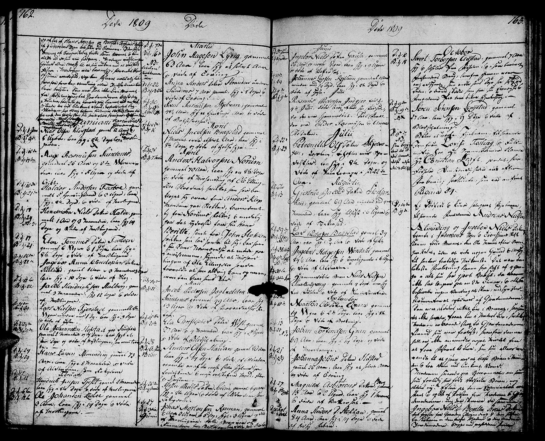 Ministerialprotokoller, klokkerbøker og fødselsregistre - Nord-Trøndelag, AV/SAT-A-1458/730/L0274: Parish register (official) no. 730A03, 1802-1816, p. 162-163