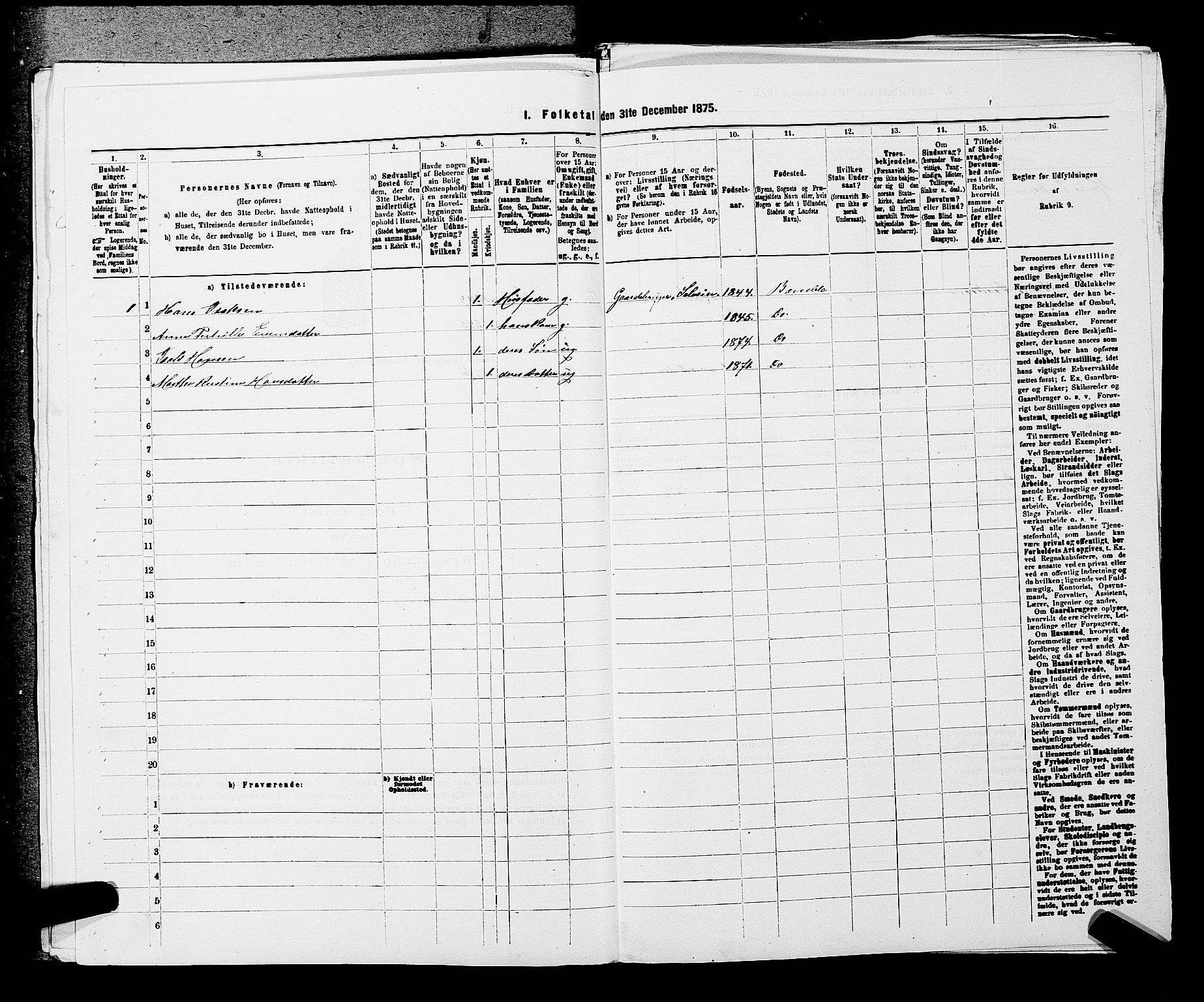 SAKO, 1875 census for 0814L Bamble/Bamble, 1875, p. 402