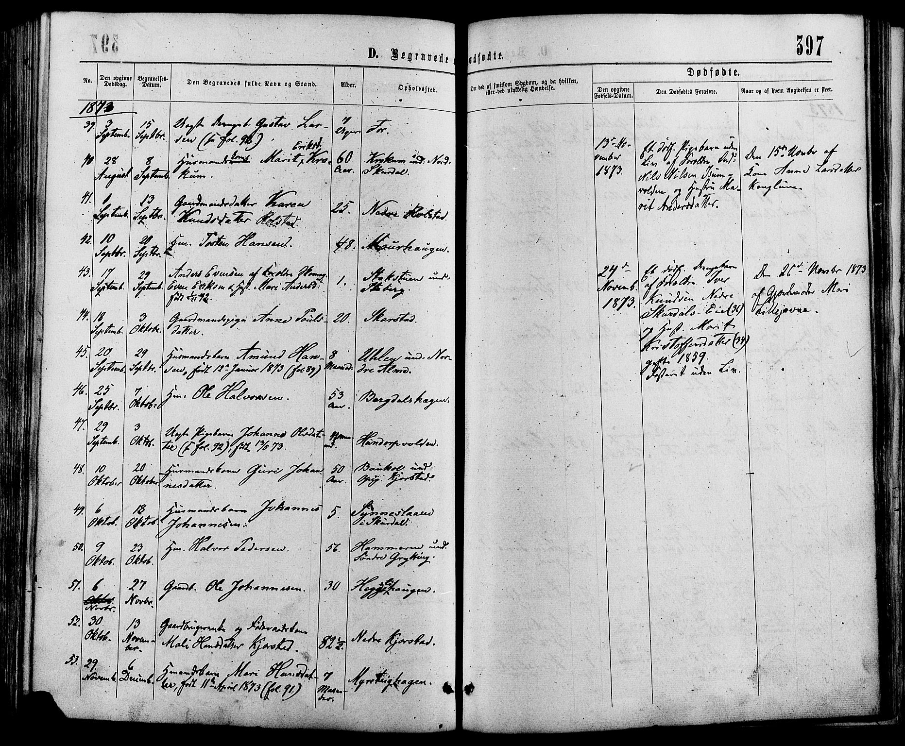 Sør-Fron prestekontor, SAH/PREST-010/H/Ha/Haa/L0002: Parish register (official) no. 2, 1864-1880, p. 397