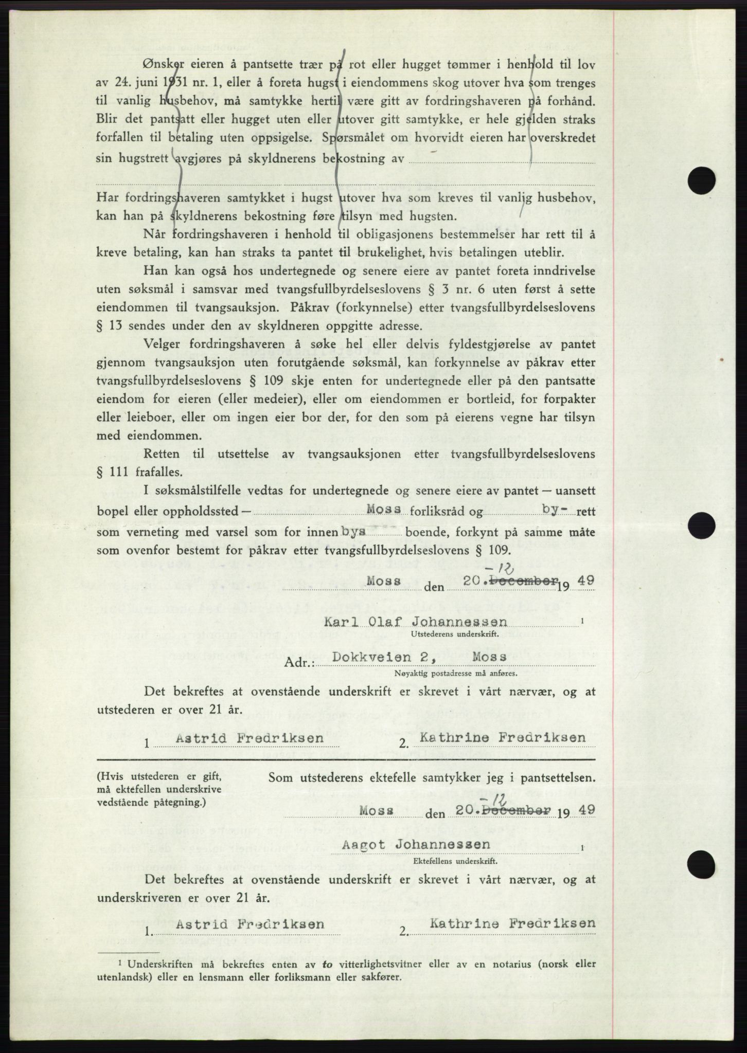 Moss sorenskriveri, SAO/A-10168: Mortgage book no. B23, 1949-1950, Diary no: : 681/1950