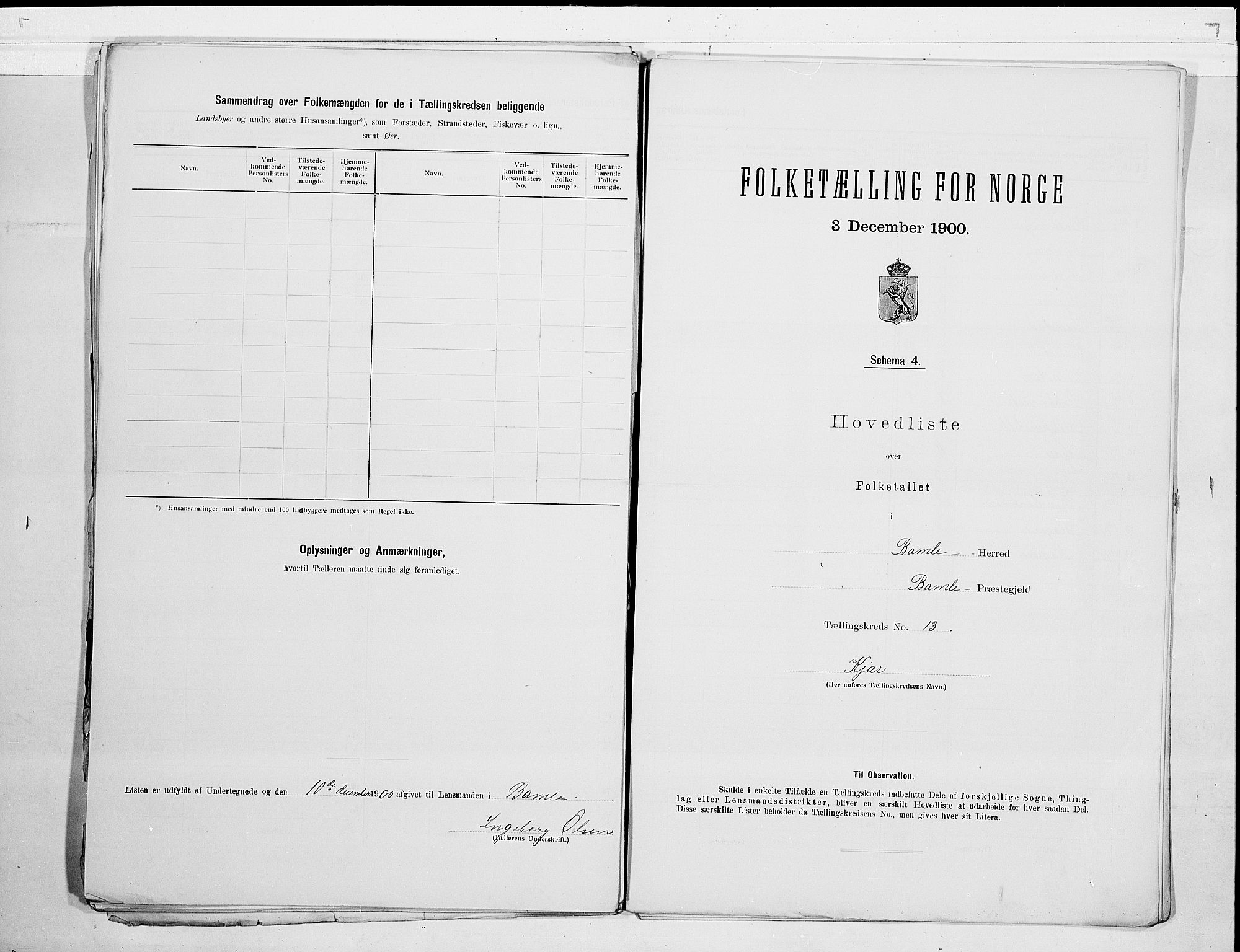 SAKO, 1900 census for Bamble, 1900, p. 28