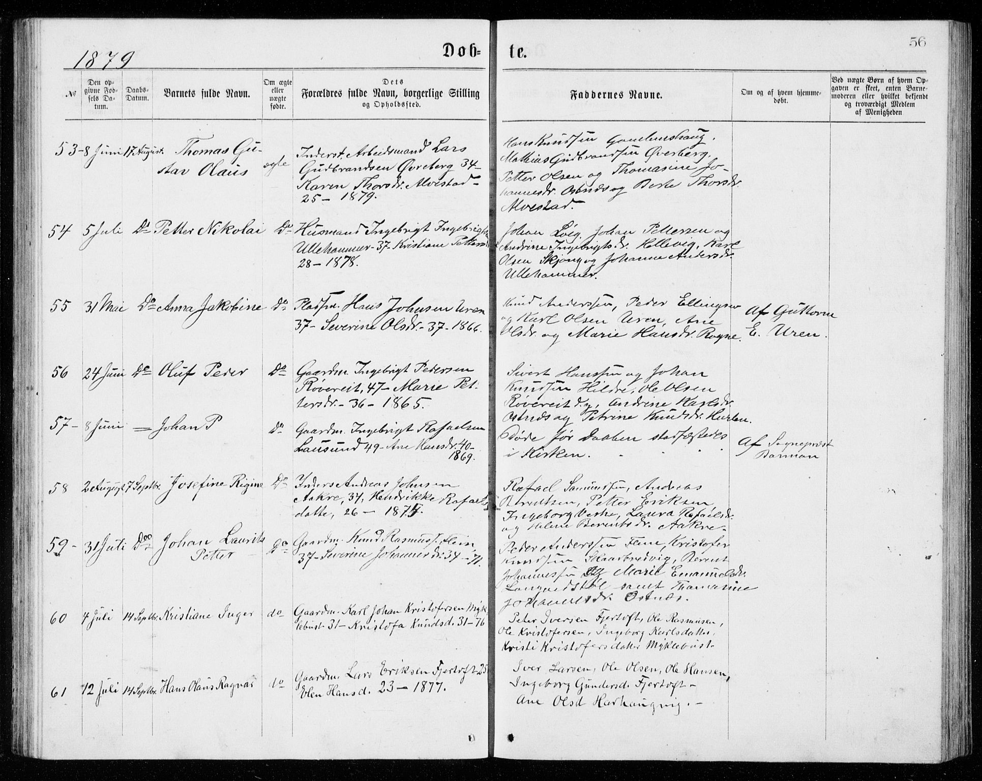 Ministerialprotokoller, klokkerbøker og fødselsregistre - Møre og Romsdal, AV/SAT-A-1454/536/L0509: Parish register (copy) no. 536C04, 1871-1881, p. 56