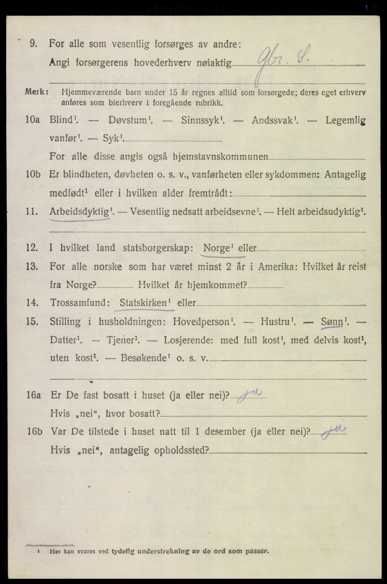 SAK, 1920 census for Konsmo, 1920, p. 1641