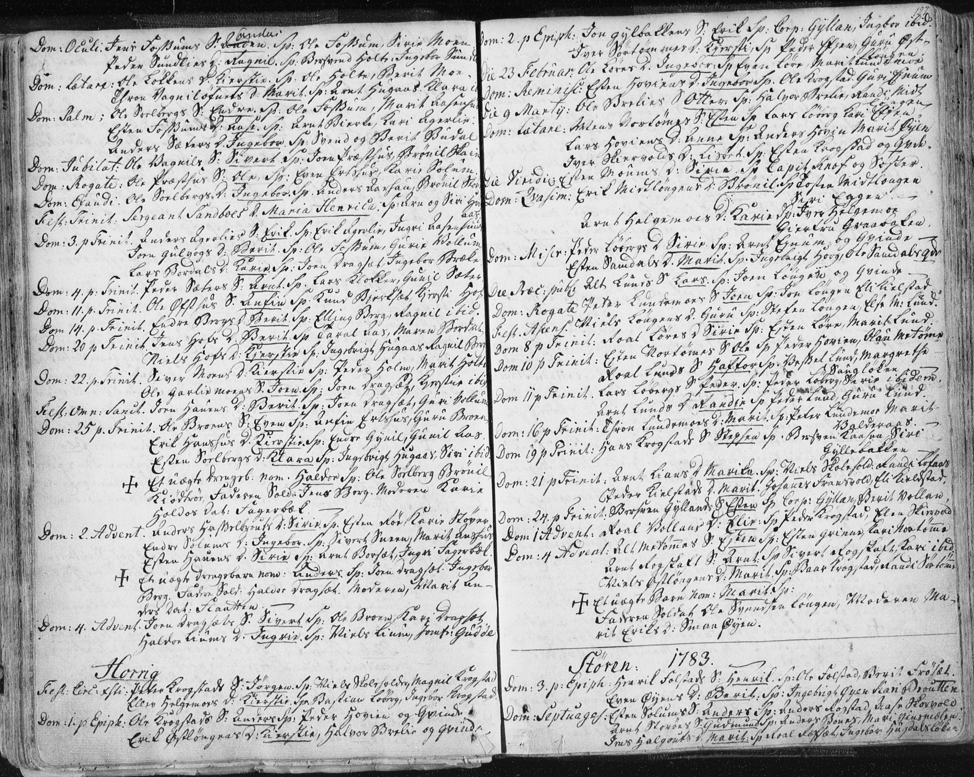 Ministerialprotokoller, klokkerbøker og fødselsregistre - Sør-Trøndelag, SAT/A-1456/687/L0991: Parish register (official) no. 687A02, 1747-1790, p. 127