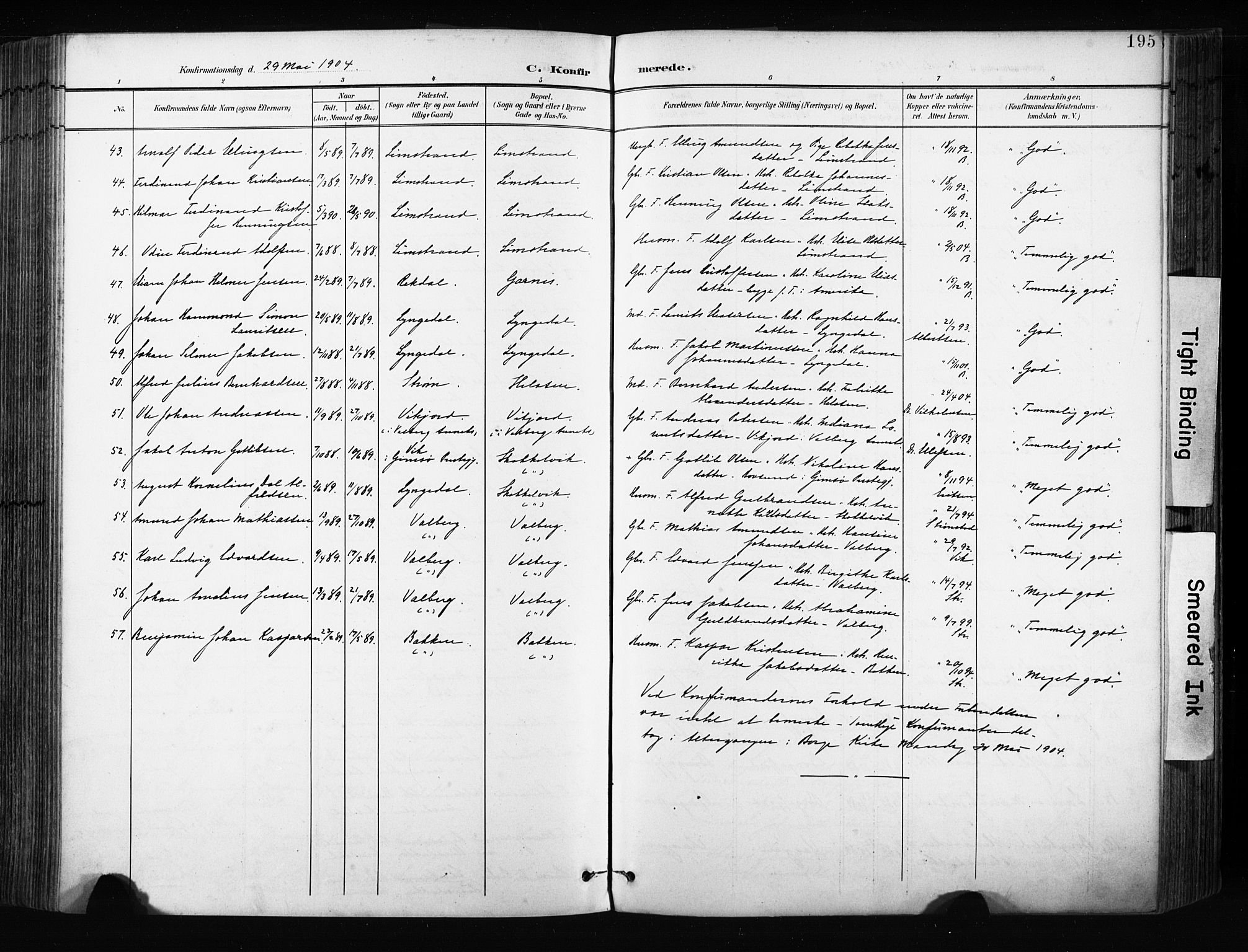 Ministerialprotokoller, klokkerbøker og fødselsregistre - Nordland, AV/SAT-A-1459/880/L1134: Parish register (official) no. 880A08, 1899-1908, p. 195