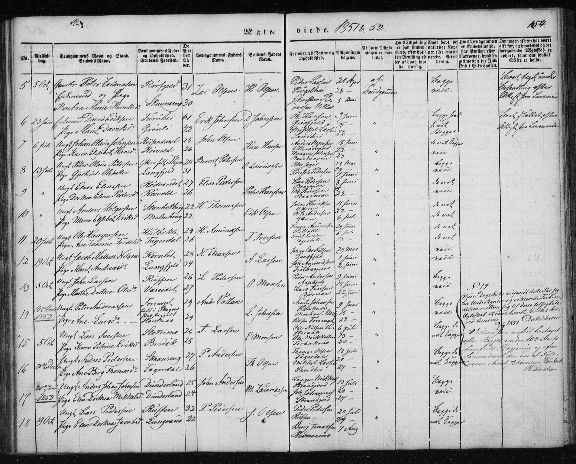 Ministerialprotokoller, klokkerbøker og fødselsregistre - Nordland, SAT/A-1459/827/L0391: Parish register (official) no. 827A03, 1842-1852, p. 154