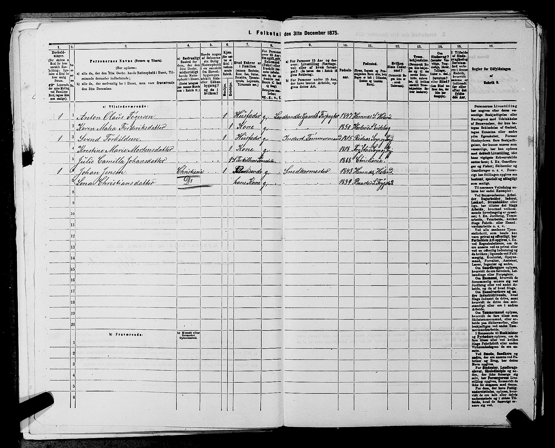 RA, 1875 census for 0221P Høland, 1875, p. 1240