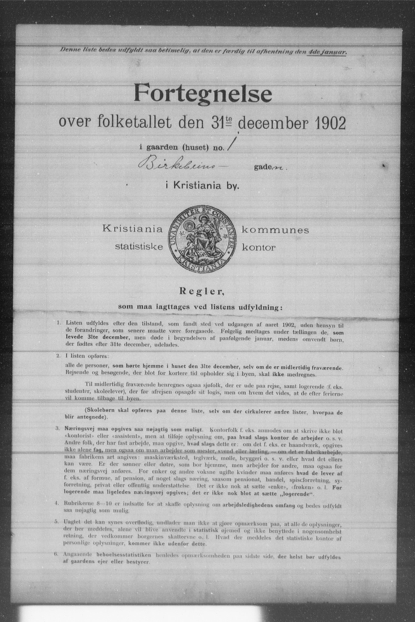 OBA, Municipal Census 1902 for Kristiania, 1902, p. 974