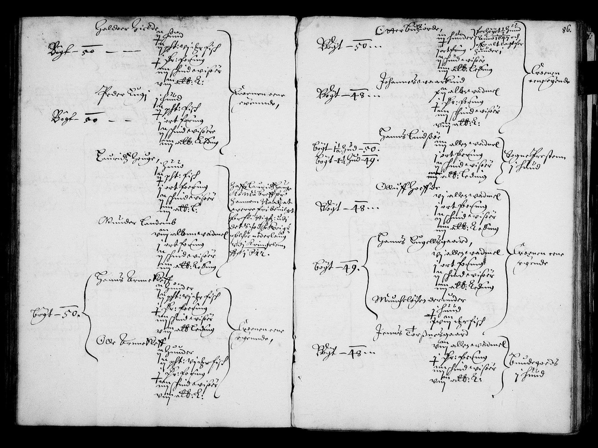 Rentekammeret inntil 1814, Realistisk ordnet avdeling, AV/RA-EA-4070/N/Na/L0001: [XI f]: Akershus stifts jordebok, 1652, p. 85b-86a