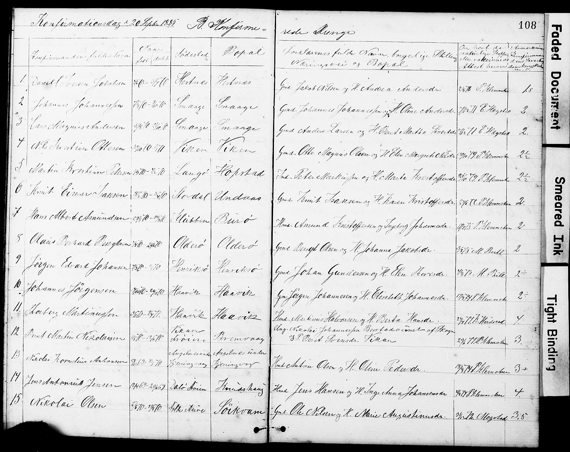 Ministerialprotokoller, klokkerbøker og fødselsregistre - Sør-Trøndelag, SAT/A-1456/634/L0541: Parish register (copy) no. 634C03, 1874-1891, p. 108