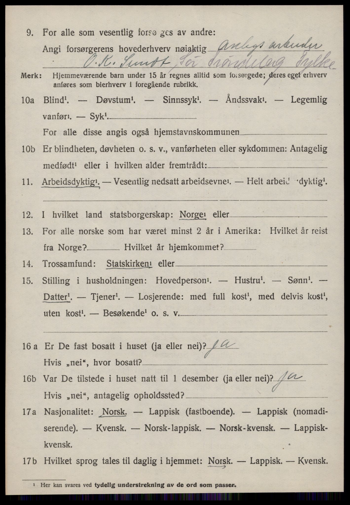 SAT, 1920 census for Ålen, 1920, p. 2361