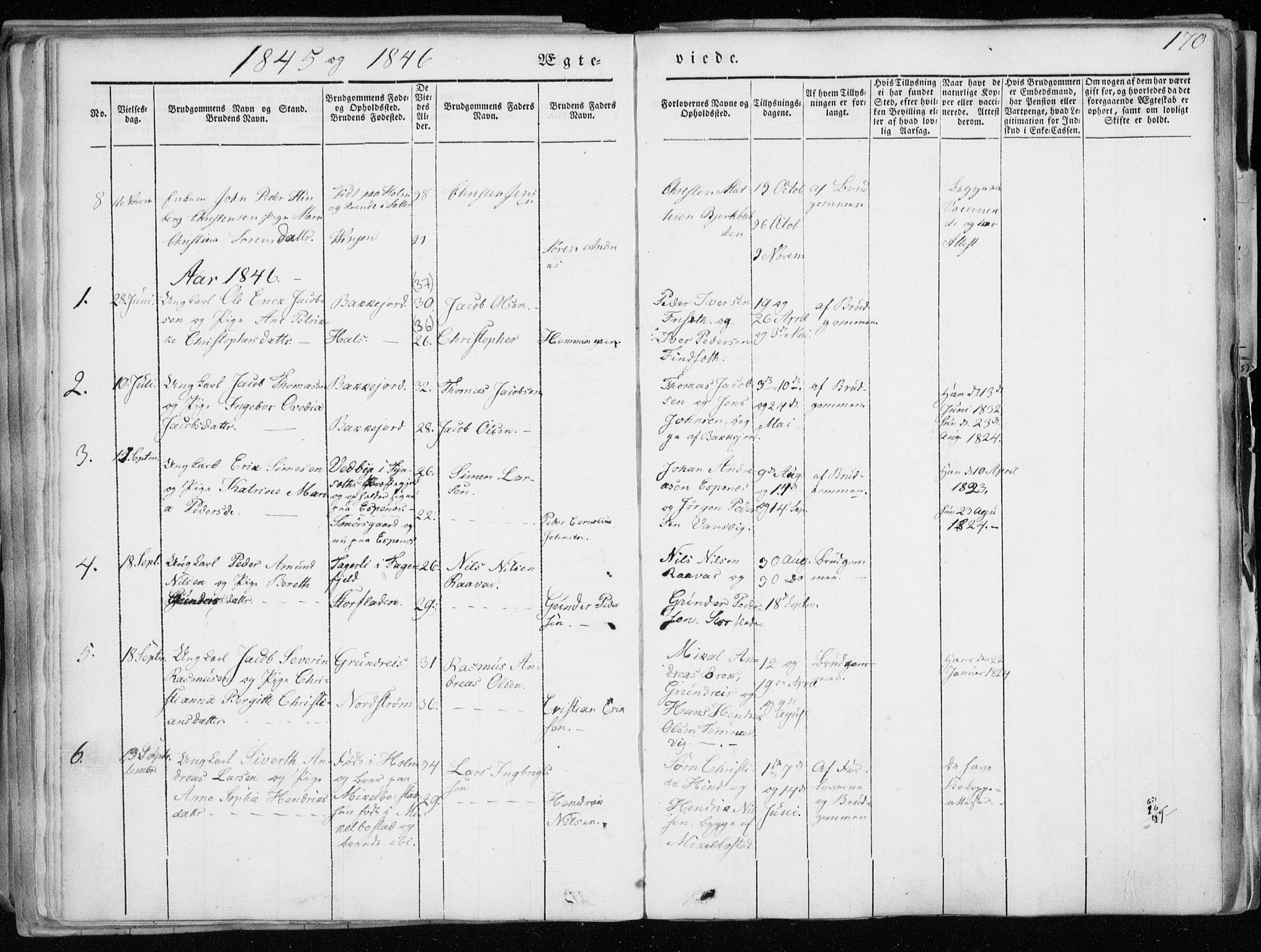 Tranøy sokneprestkontor, SATØ/S-1313/I/Ia/Iaa/L0006kirke: Parish register (official) no. 6, 1844-1855, p. 170
