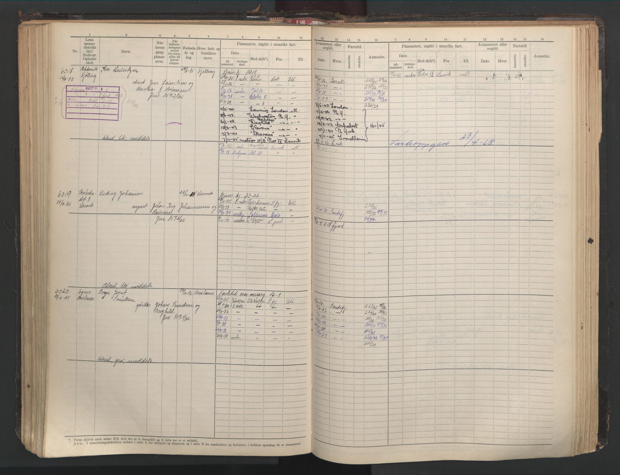 Larvik innrulleringskontor, AV/SAKO-A-787/F/Fc/L0013: Hovedrulle, 1926-1946, p. 278