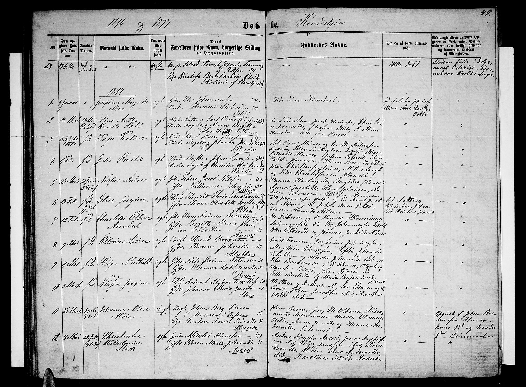 Ministerialprotokoller, klokkerbøker og fødselsregistre - Nordland, SAT/A-1459/830/L0461: Parish register (copy) no. 830C03, 1866-1881, p. 49