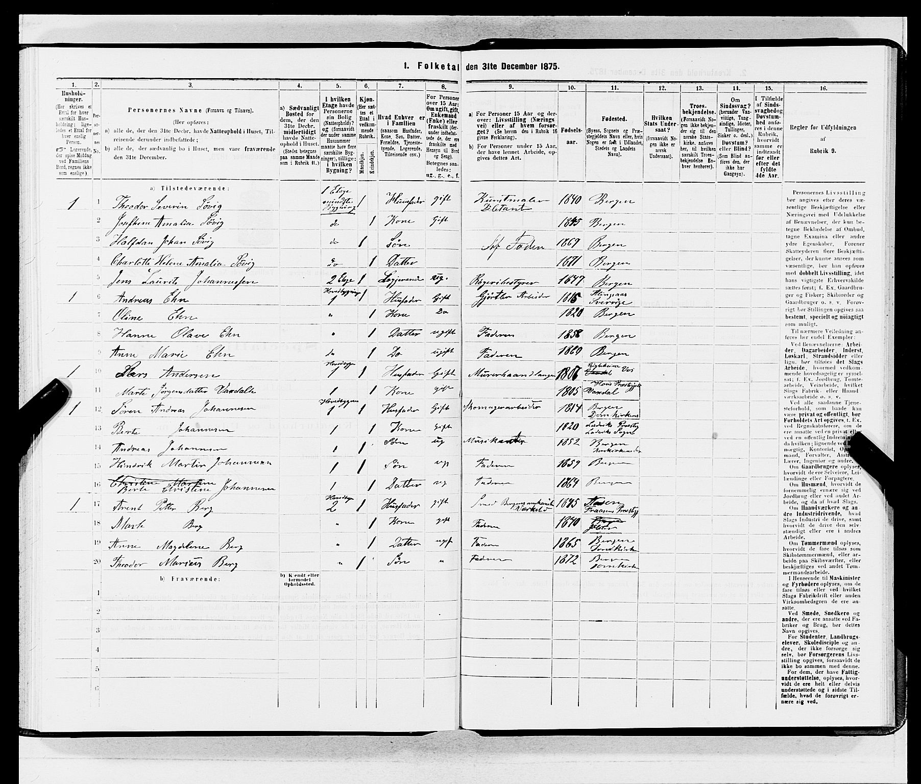 SAB, 1875 census for 1301 Bergen, 1875, p. 4029