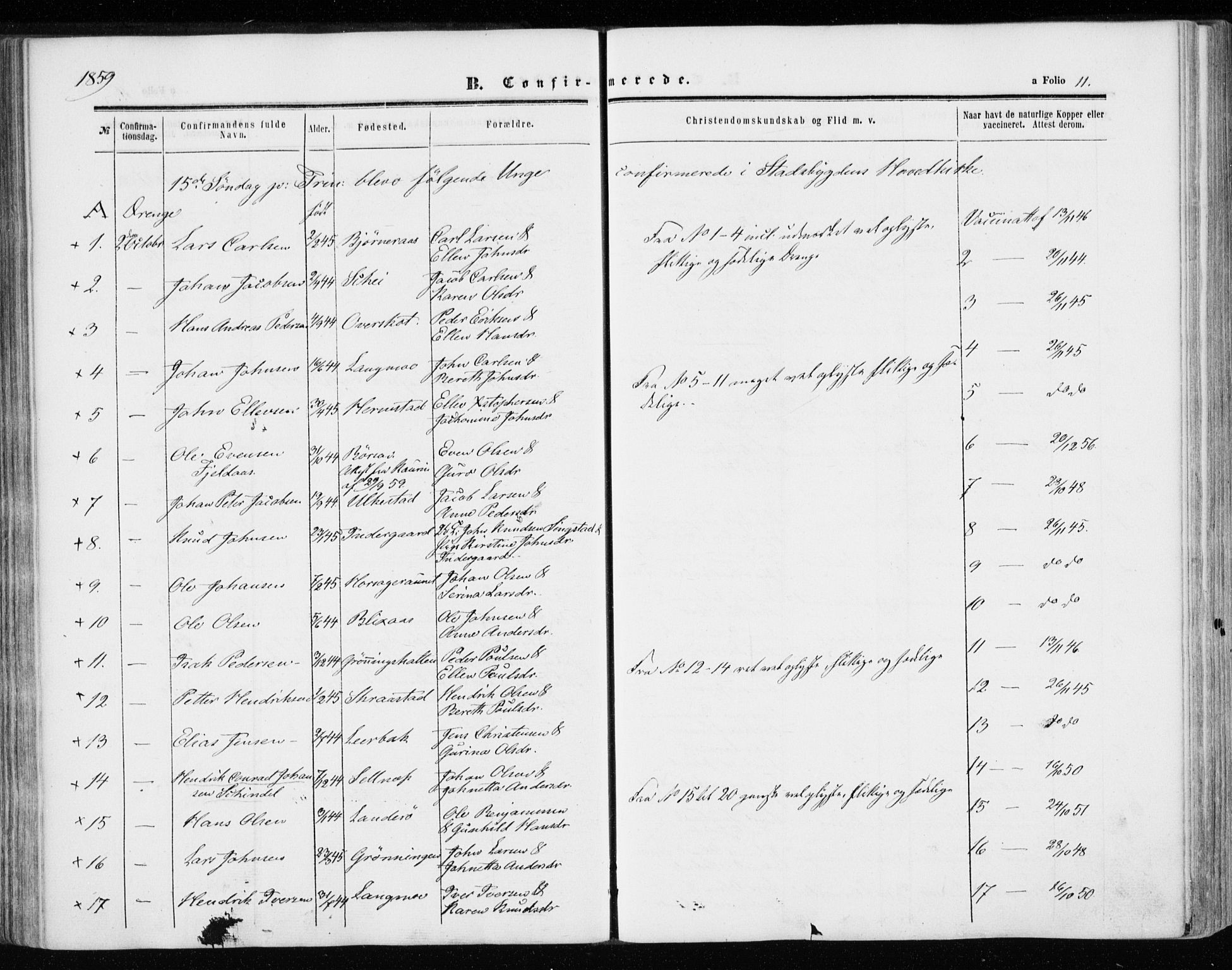 Ministerialprotokoller, klokkerbøker og fødselsregistre - Sør-Trøndelag, AV/SAT-A-1456/646/L0612: Parish register (official) no. 646A10, 1858-1869, p. 11