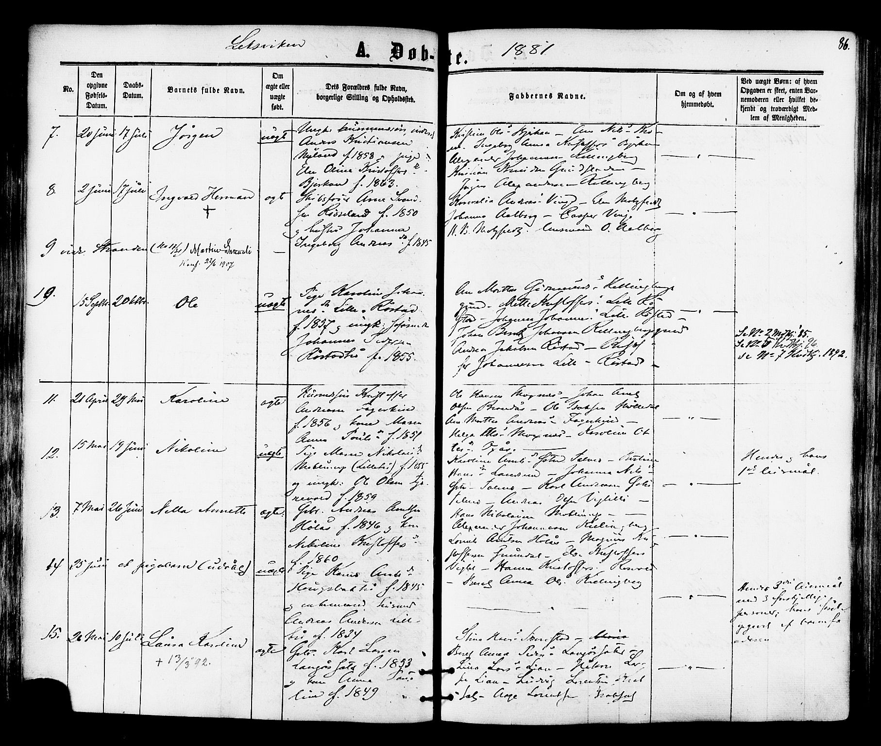 Ministerialprotokoller, klokkerbøker og fødselsregistre - Nord-Trøndelag, SAT/A-1458/701/L0009: Parish register (official) no. 701A09 /1, 1864-1882, p. 86
