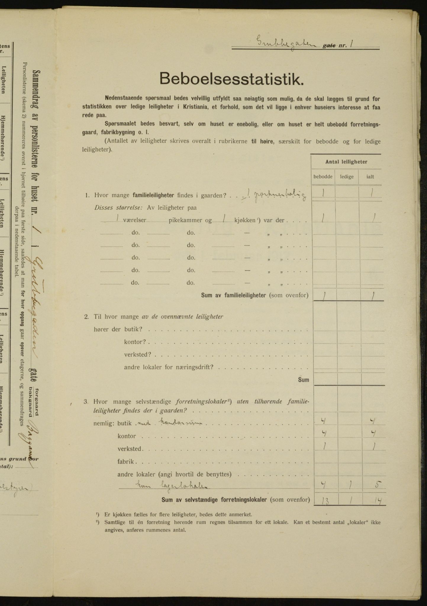 OBA, Municipal Census 1912 for Kristiania, 1912, p. 30010