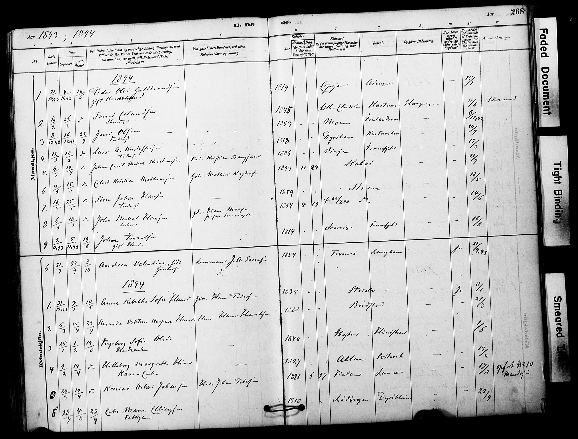 Tranøy sokneprestkontor, SATØ/S-1313/I/Ia/Iaa/L0011kirke: Parish register (official) no. 11, 1878-1904, p. 268