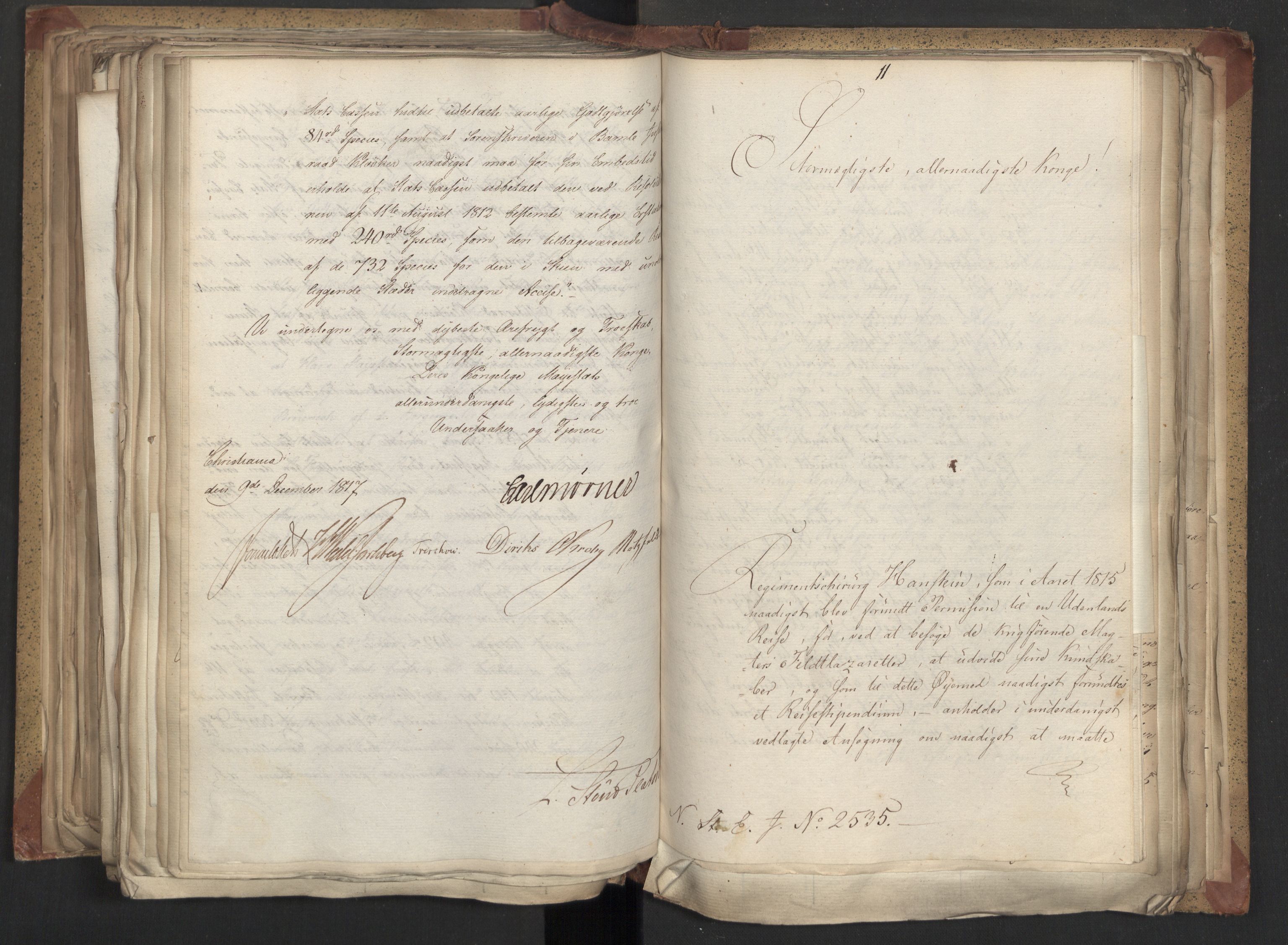 Statsrådsavdelingen i Stockholm, AV/RA-S-1003/D/Da/L0011: Regjeringsinnstillinger nr. 2393-2586, 1817, p. 358