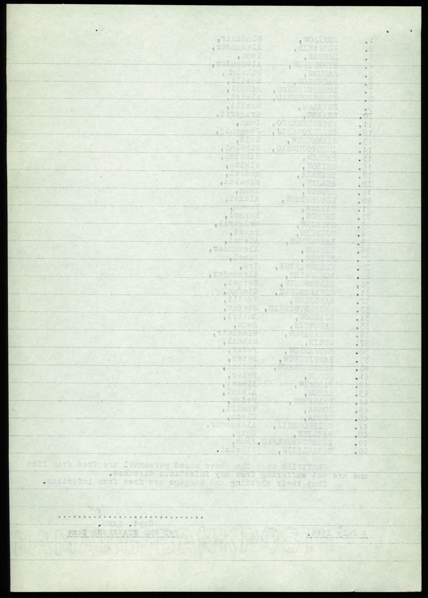 Flyktnings- og fangedirektoratet, Repatrieringskontoret, AV/RA-S-1681/D/Db/L0022: Displaced Persons (DPs) og sivile tyskere, 1945-1948, p. 501