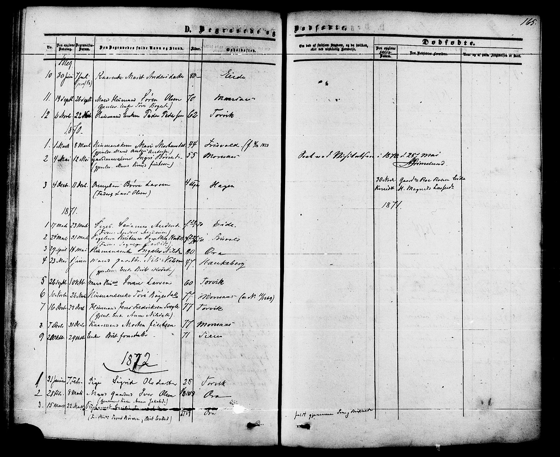 Ministerialprotokoller, klokkerbøker og fødselsregistre - Møre og Romsdal, AV/SAT-A-1454/542/L0552: Parish register (official) no. 542A02, 1854-1884, p. 165