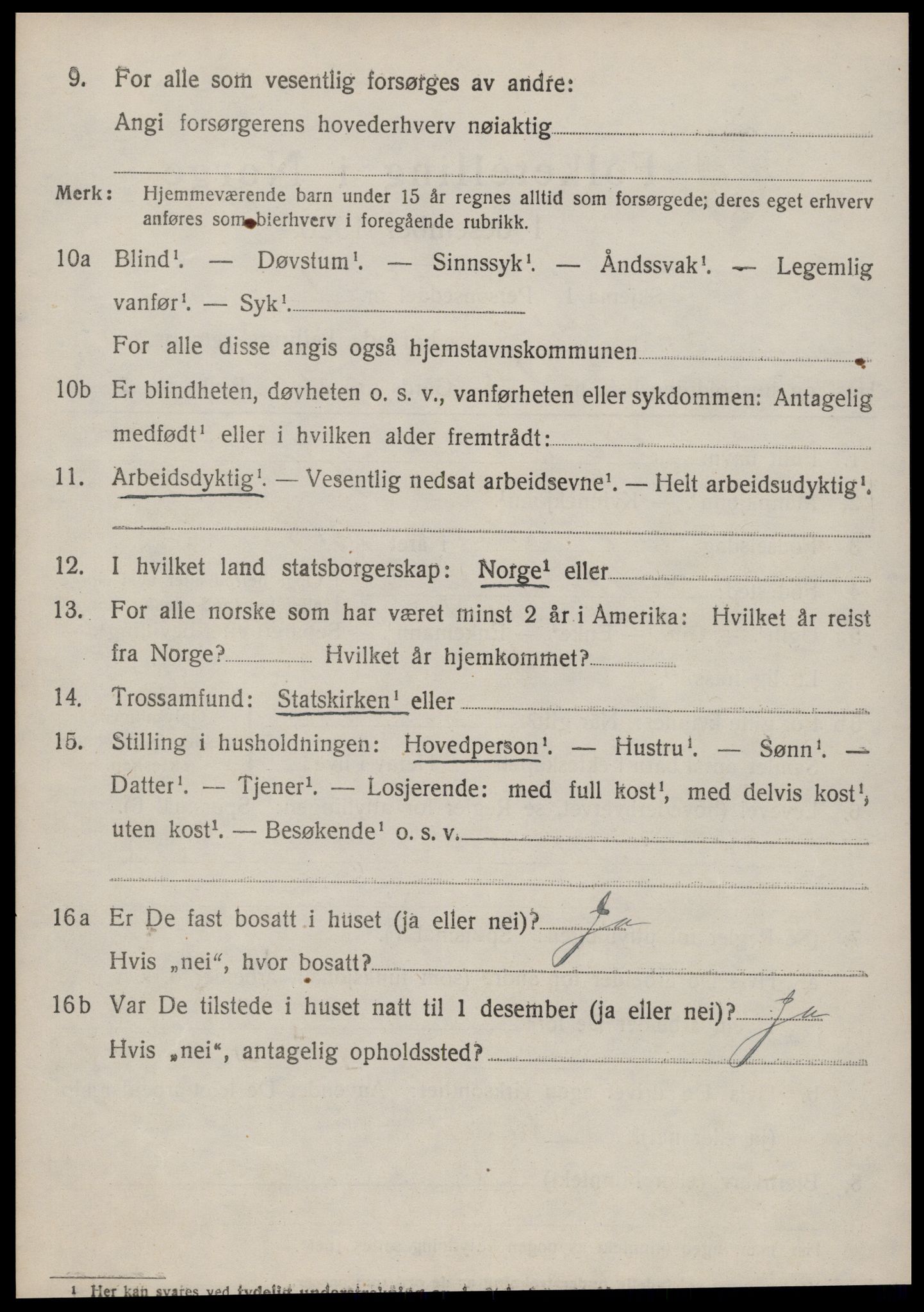 SAT, 1920 census for Skodje, 1920, p. 2394