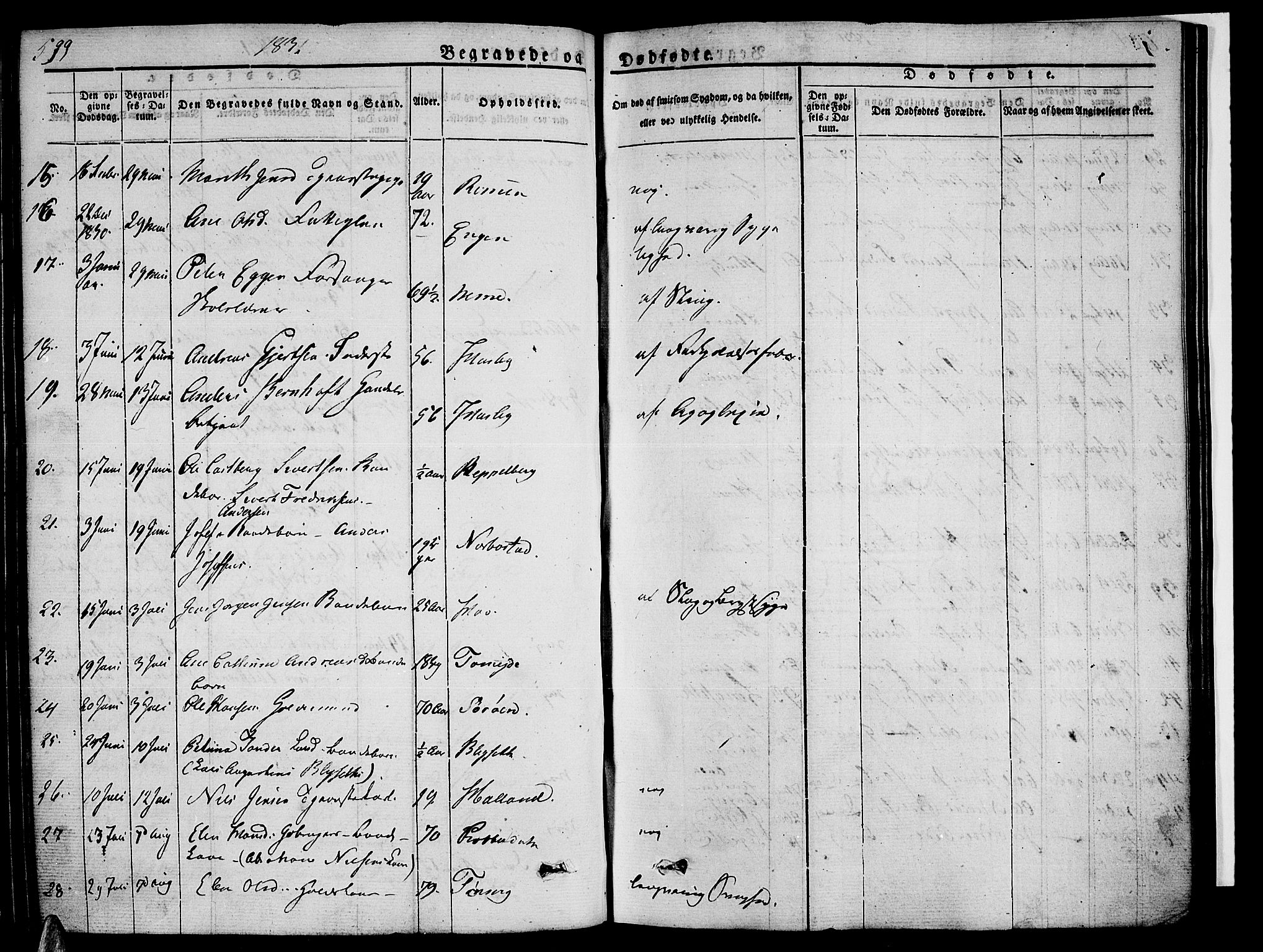 Ministerialprotokoller, klokkerbøker og fødselsregistre - Nordland, SAT/A-1459/838/L0548: Parish register (official) no. 838A06, 1829-1839, p. 599-600