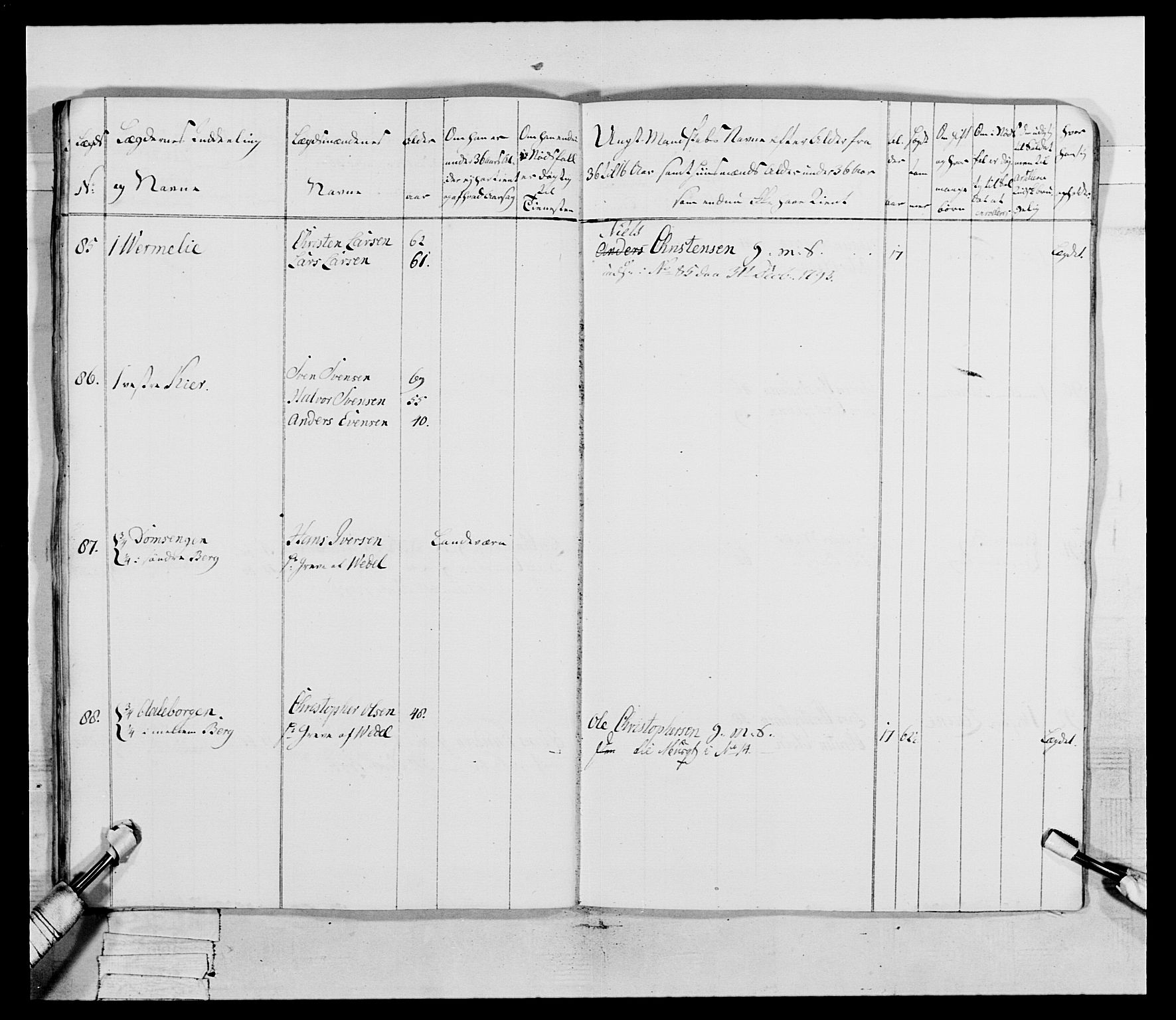 Generalitets- og kommissariatskollegiet, Det kongelige norske kommissariatskollegium, AV/RA-EA-5420/E/Eh/L0046: 2. Akershusiske nasjonale infanteriregiment, 1789, p. 383