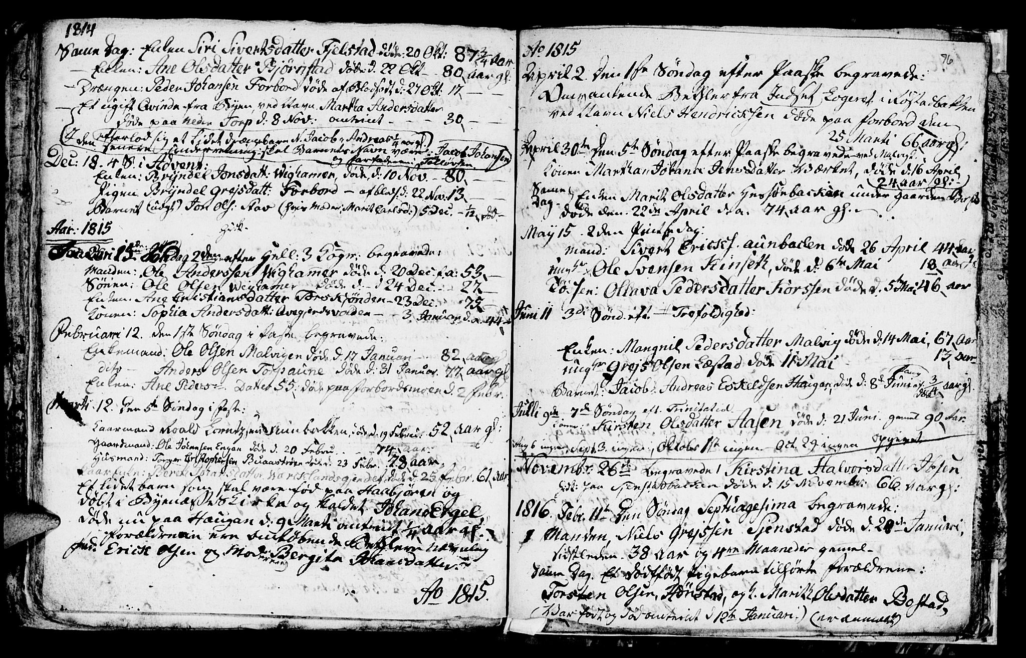 Ministerialprotokoller, klokkerbøker og fødselsregistre - Sør-Trøndelag, SAT/A-1456/616/L0419: Parish register (copy) no. 616C02, 1797-1816, p. 76