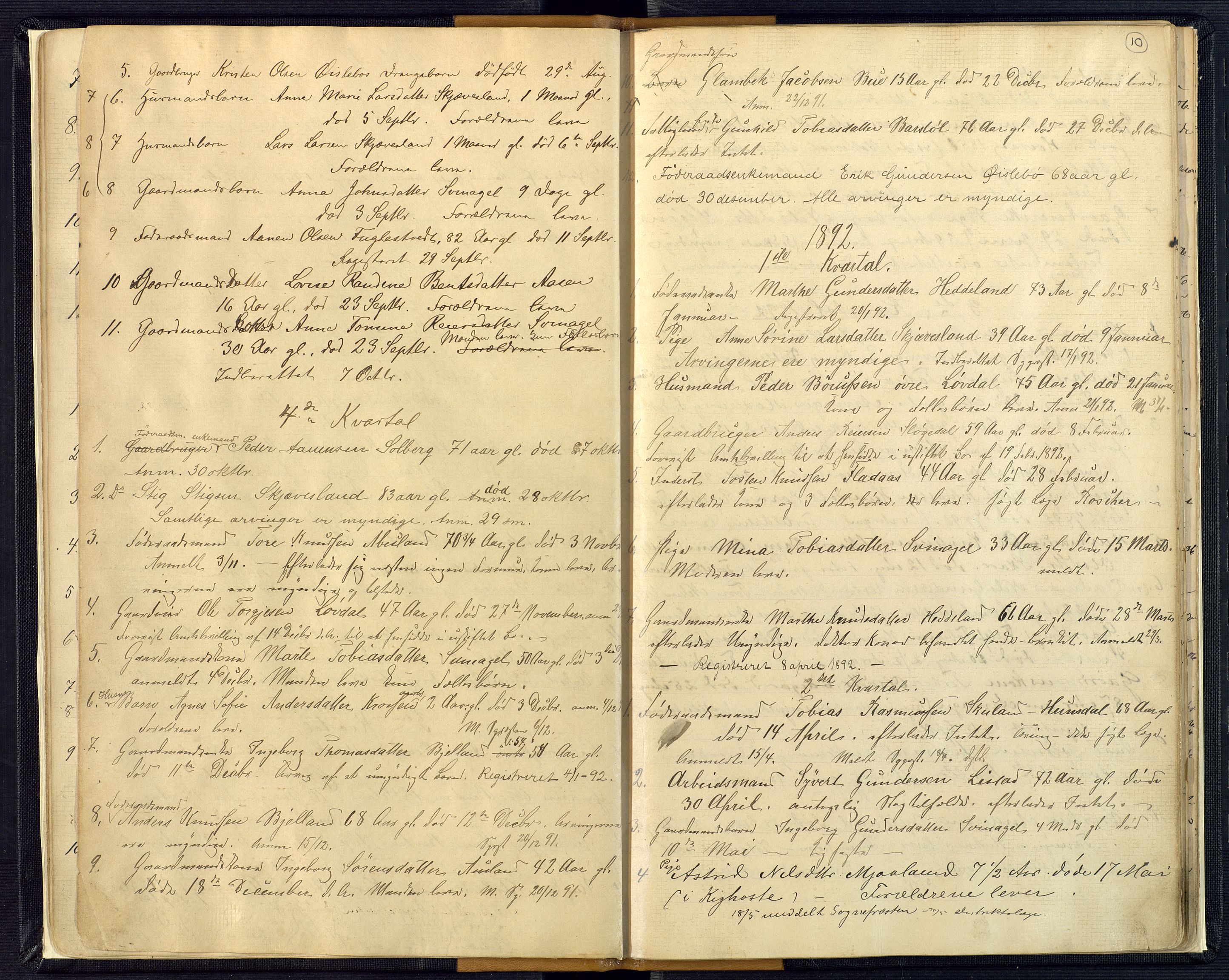 Mandal sorenskriveri, AV/SAK-1221-0005/001/H/Ha/L0016: Dødsfall Øyslebø og Laudal nr 15, 1882-1913, p. 10