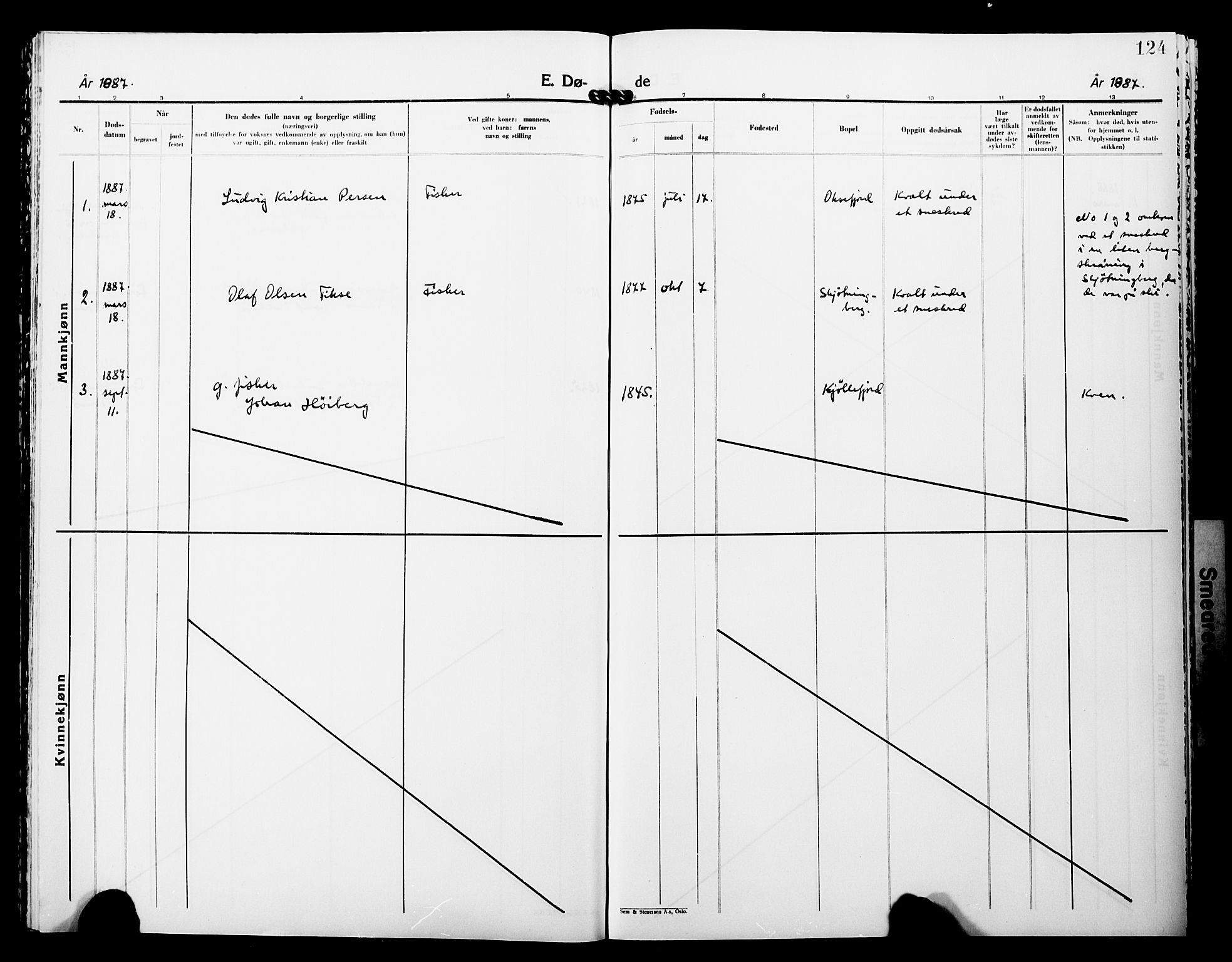 Lebesby sokneprestkontor, AV/SATØ-S-1353/H/Ha/L0005kirke: Parish register (official) no. 5, 1870-1902, p. 124