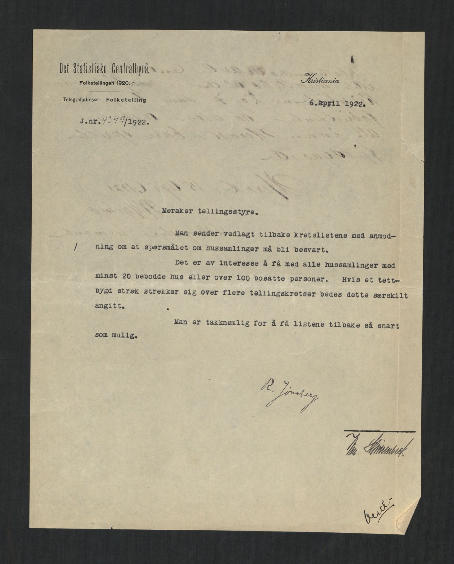 SAT, 1920 census for Meråker, 1920, p. 4