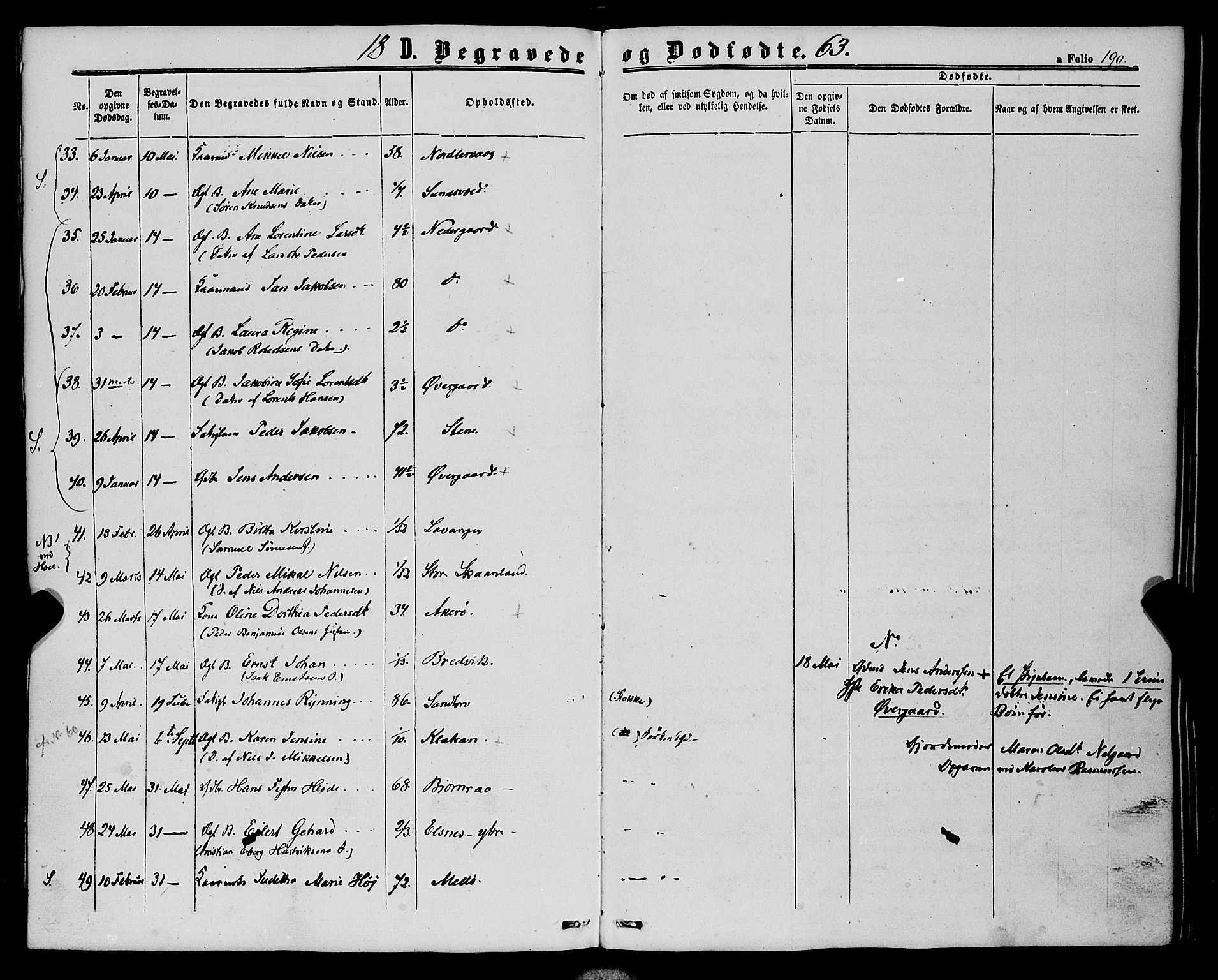 Trondenes sokneprestkontor, AV/SATØ-S-1319/H/Ha/L0012kirke: Parish register (official) no. 12, 1863-1870, p. 190