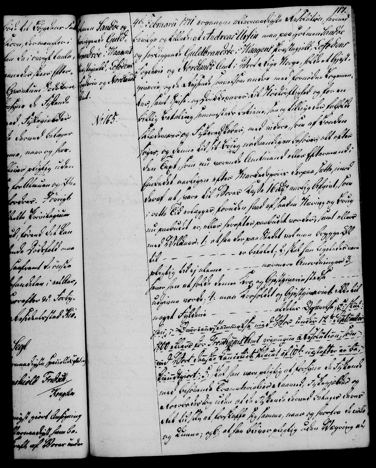 Rentekammeret, Kammerkanselliet, AV/RA-EA-3111/G/Gg/Gga/L0018: Norsk ekspedisjonsprotokoll med register (merket RK 53.18), 1804-1806, p. 117