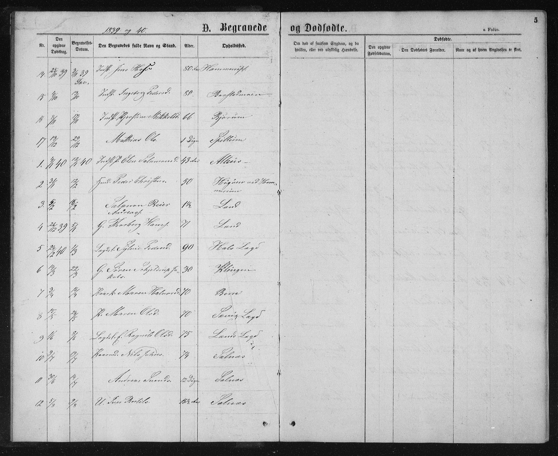 Ministerialprotokoller, klokkerbøker og fødselsregistre - Nord-Trøndelag, SAT/A-1458/768/L0569: Parish register (official) no. 768A04, 1836-1865, p. 5