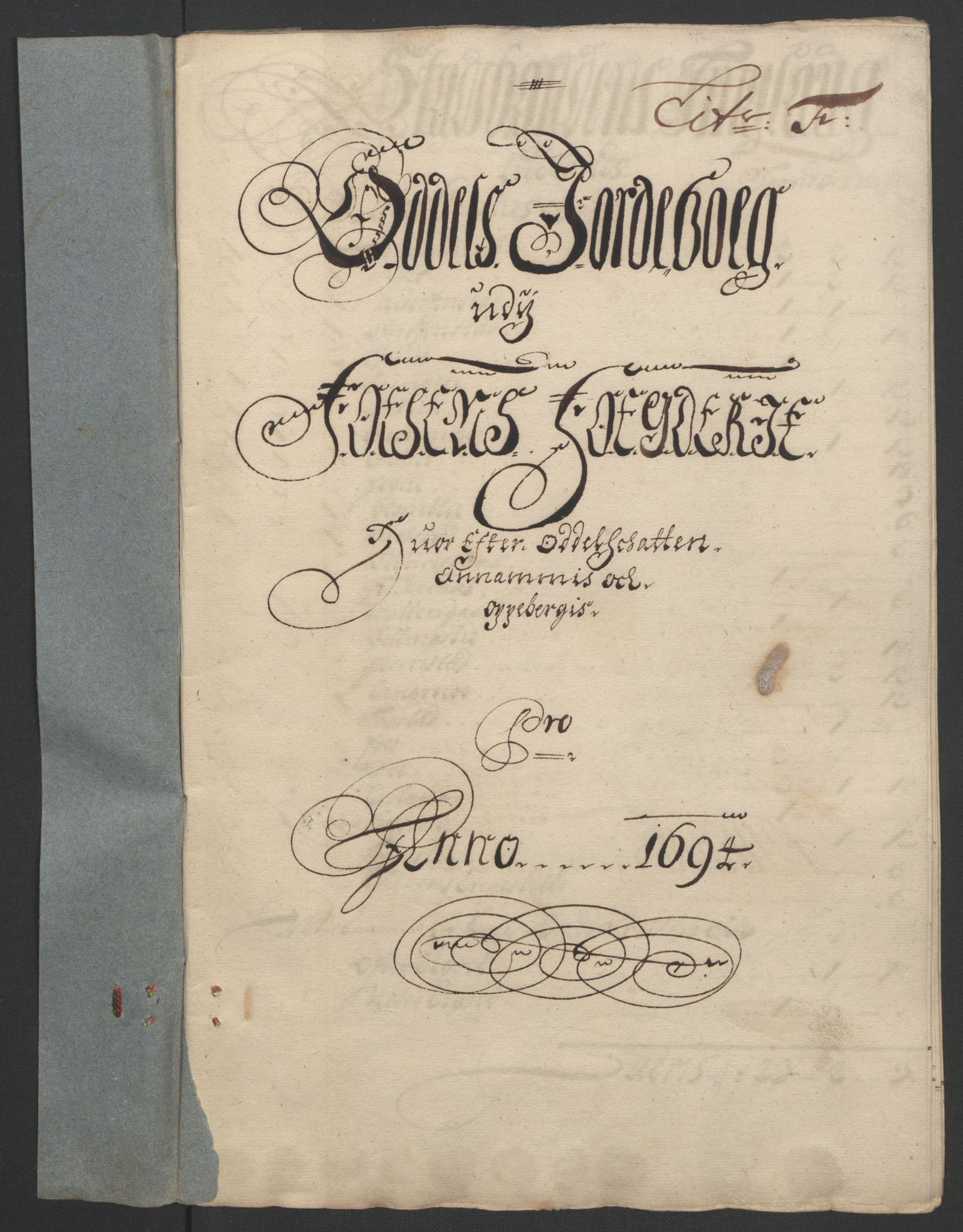 Rentekammeret inntil 1814, Reviderte regnskaper, Fogderegnskap, RA/EA-4092/R57/L3850: Fogderegnskap Fosen, 1694, p. 91