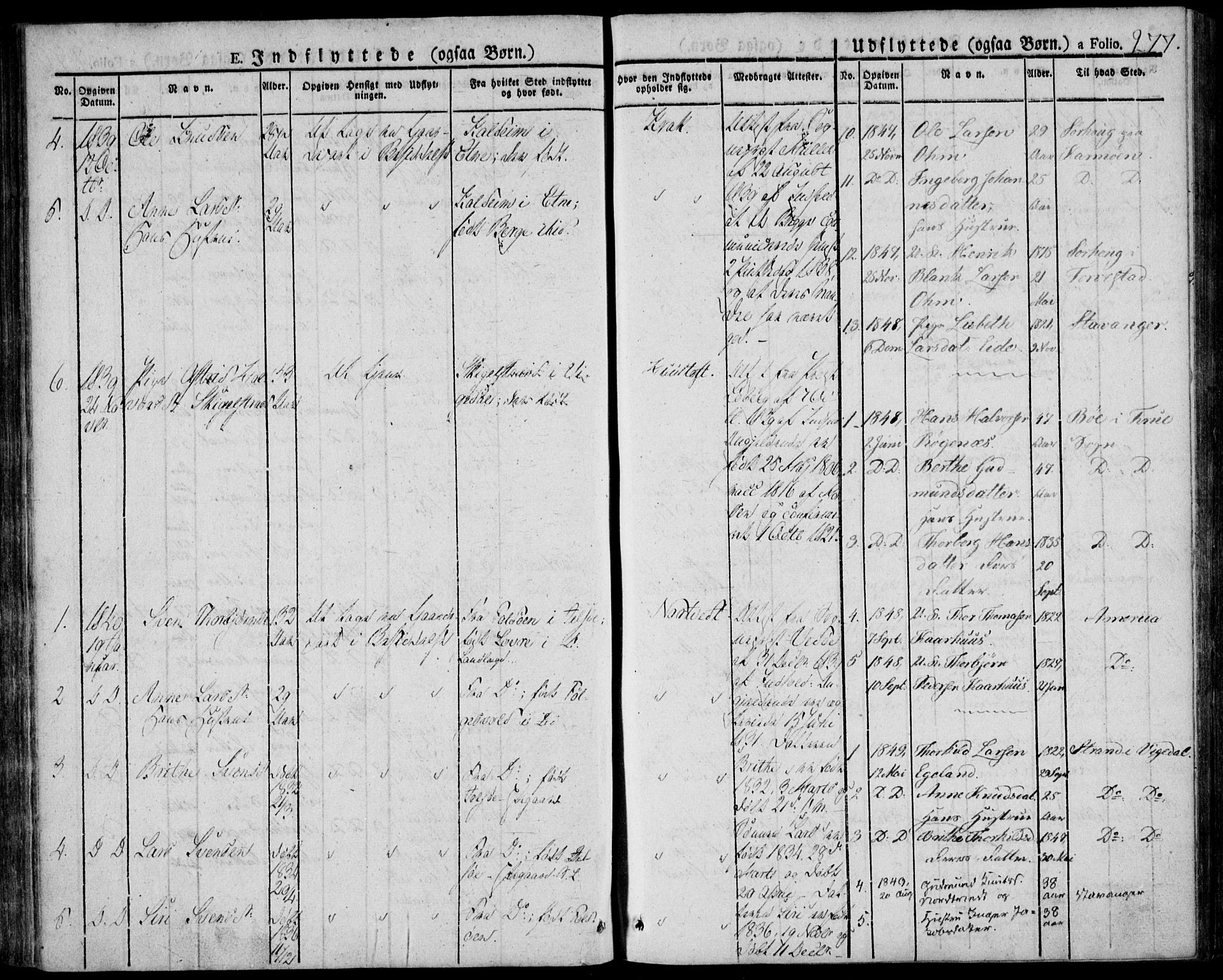 Skjold sokneprestkontor, AV/SAST-A-101847/H/Ha/Haa/L0005: Parish register (official) no. A 5, 1830-1856, p. 277