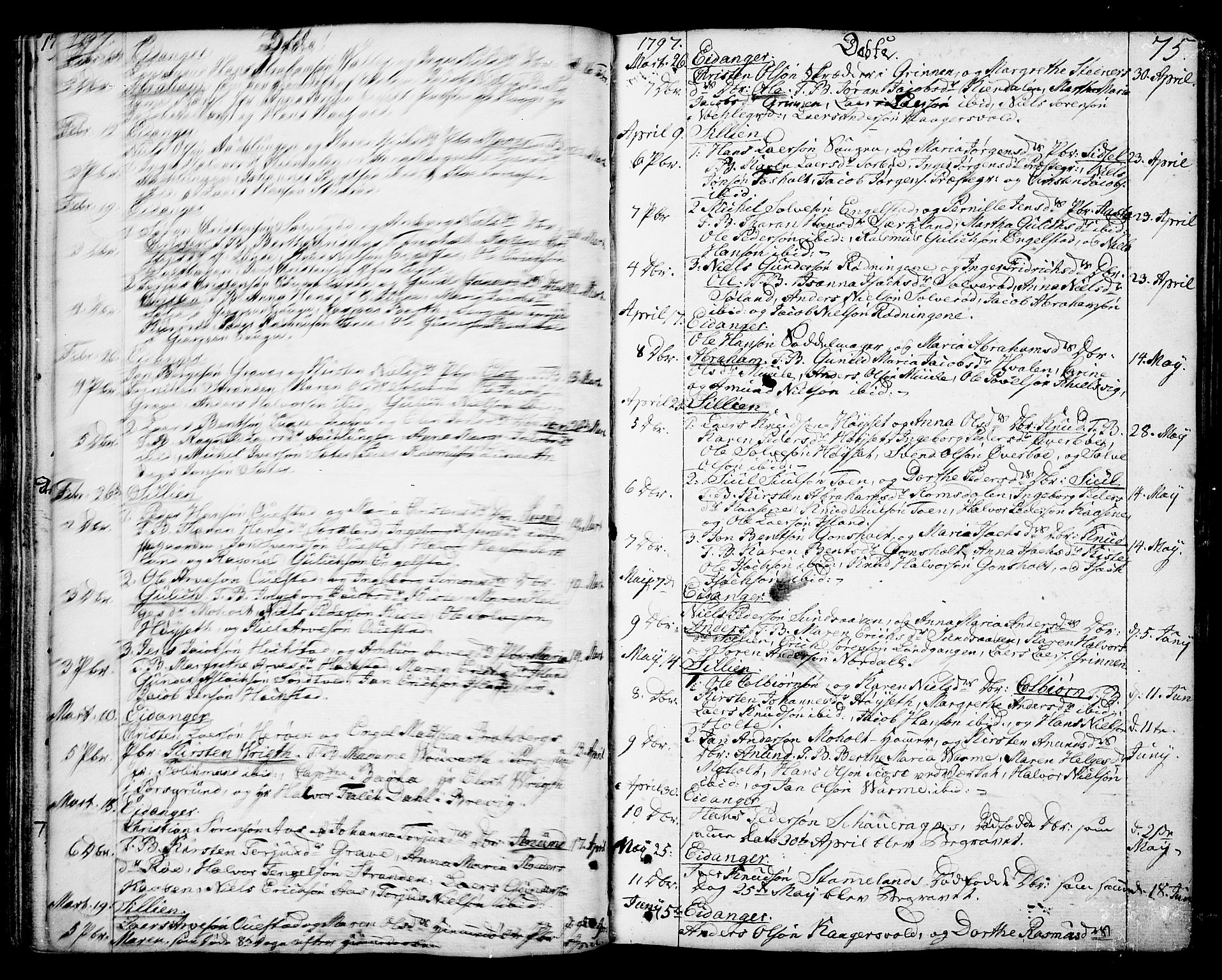 Eidanger kirkebøker, SAKO/A-261/F/Fa/L0006: Parish register (official) no. 6, 1764-1814, p. 75