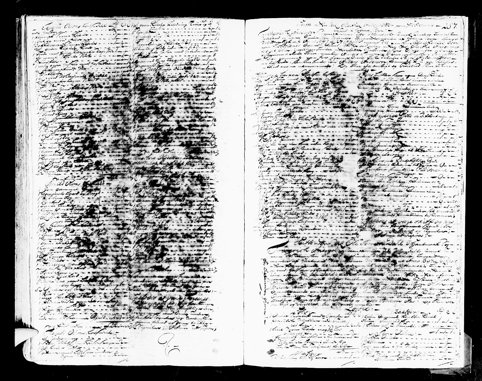 Mandal sorenskriveri, SAK/1221-0005/001/H/Hc/L0008: Skifteprotokoll med register, original i eske nr 4a, 1693-1702, p. 286b-287a