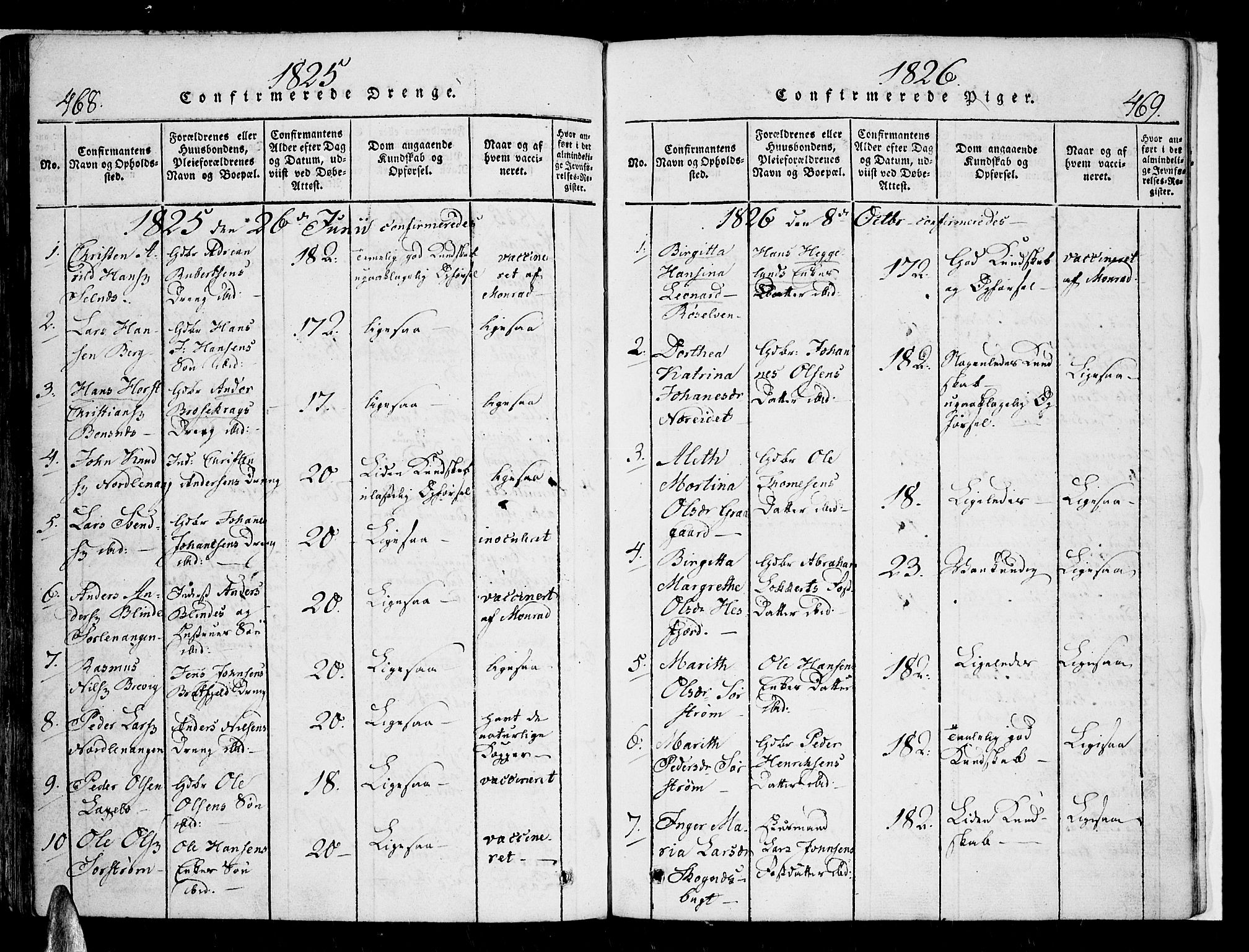 Karlsøy sokneprestembete, SATØ/S-1299/H/Ha/Haa/L0002kirke: Parish register (official) no. 2, 1823-1842, p. 468-469