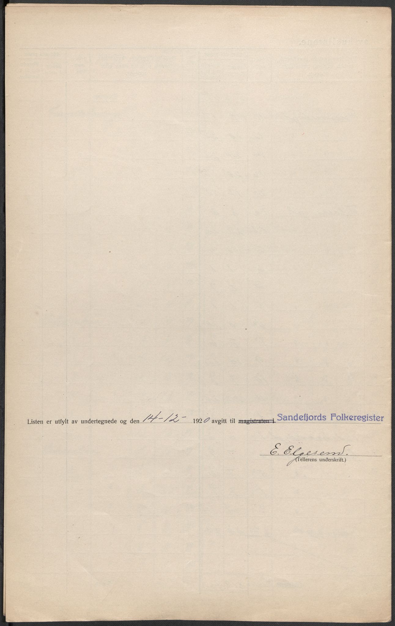 SAKO, 1920 census for Sandefjord, 1920, p. 35