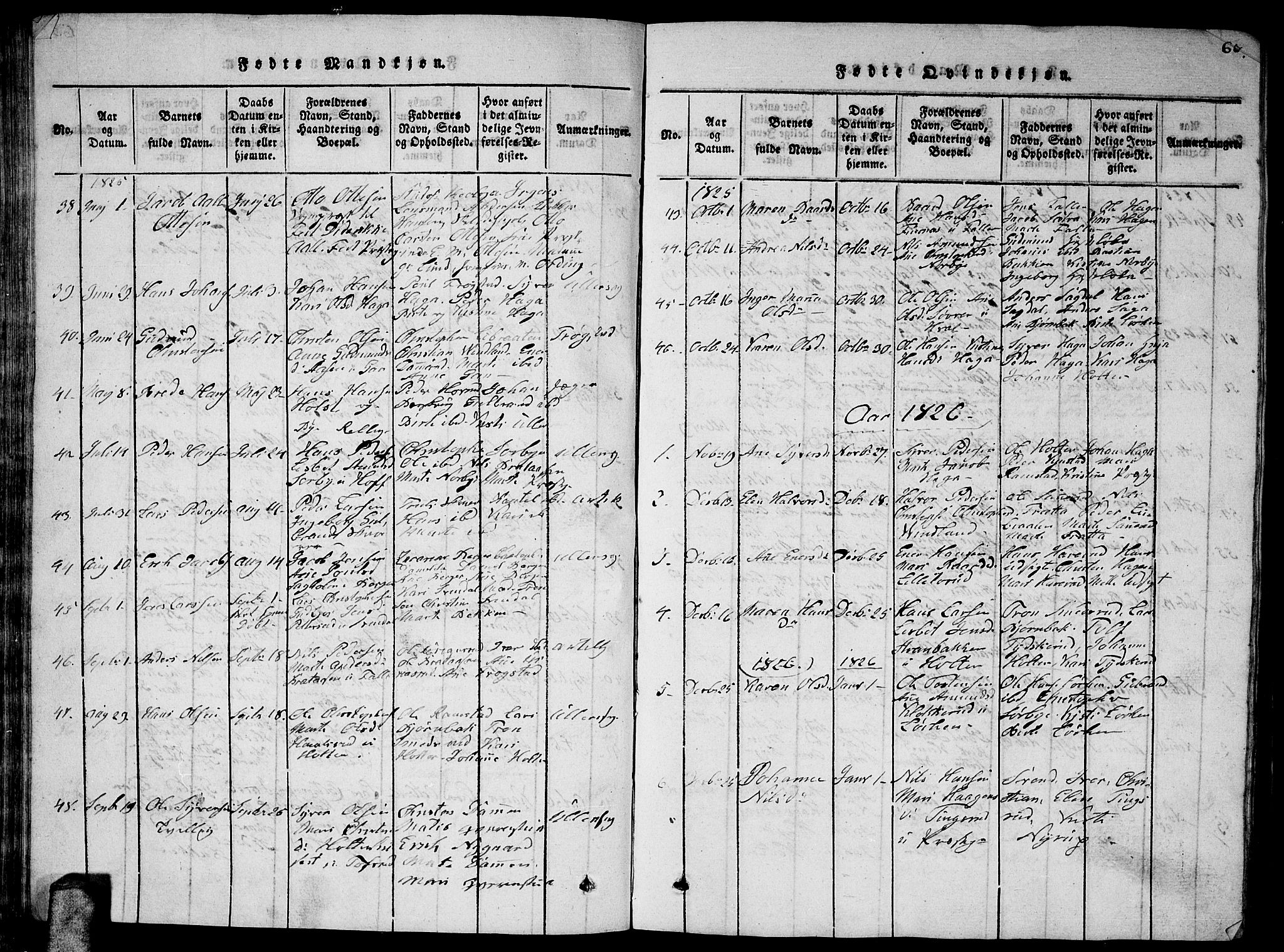 Fet prestekontor Kirkebøker, AV/SAO-A-10370a/G/Ga/L0001: Parish register (copy) no. I 1, 1815-1842, p. 66