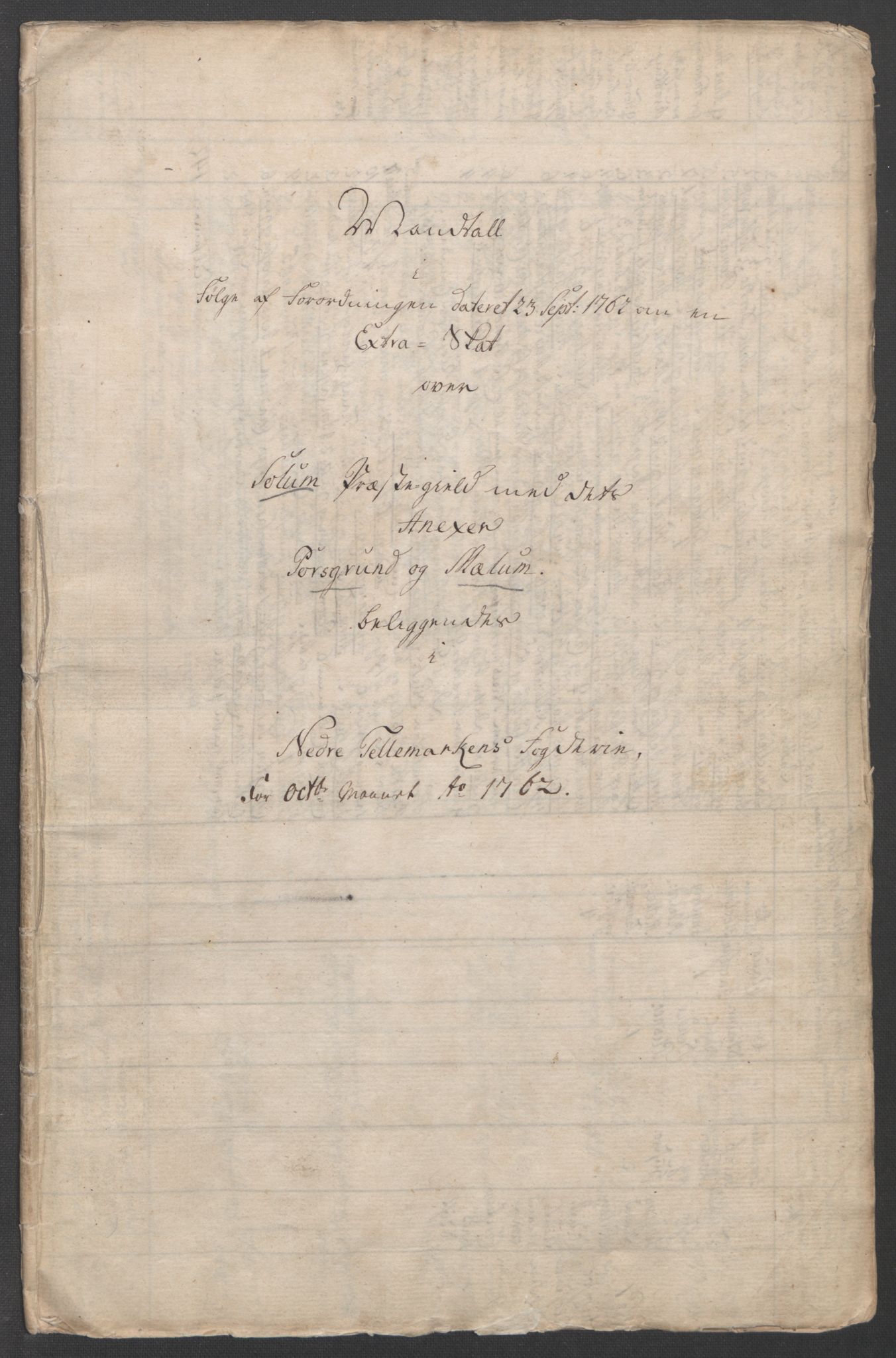 Rentekammeret inntil 1814, Reviderte regnskaper, Fogderegnskap, RA/EA-4092/R37/L2239: Ekstraskatten Nedre Telemark og Bamble, 1762-1763, p. 20
